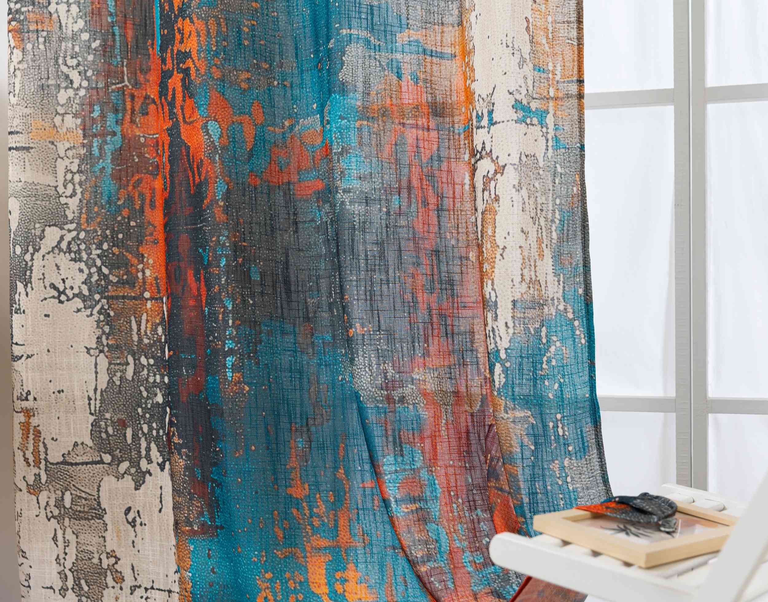 2er Set Vorhang Ösen Grobfaser »Seoul Collection« Digital Druck Ösen Linenlook-Struktur Halbransparent Blickdicht Gardinen Vorhang 3F3A6051_1 | Gardinenbox.de