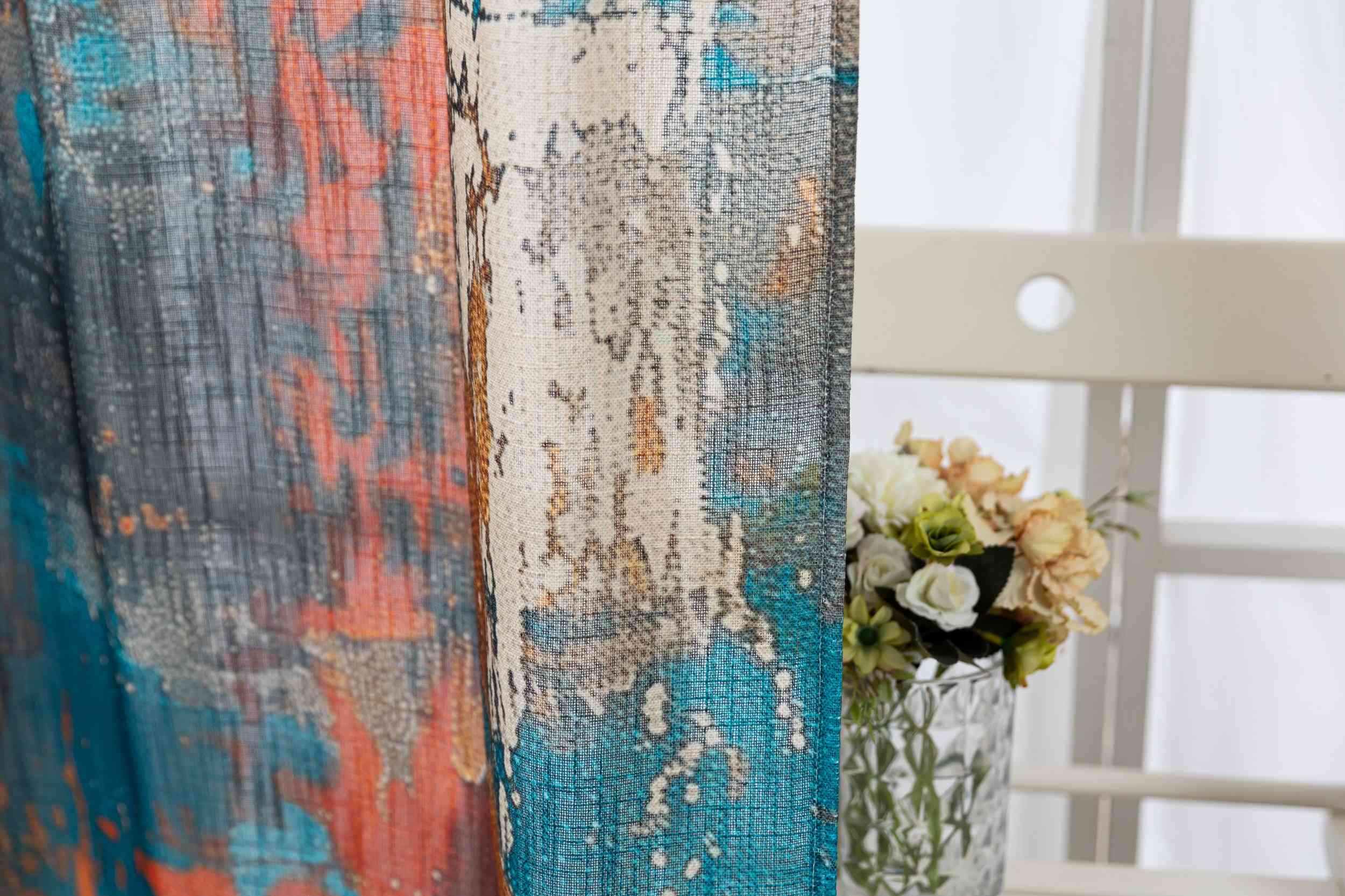 Vorhang Ösen Grobfaser »Seoul Collection« Digital Druck Ösen Gardinen Linenlook-Struktur Halbransparent Blickdicht 2024120 Vorhang 3F3A6054 | Gardinenbox.de