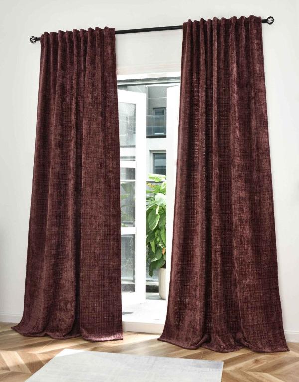 2er Set Vorhänge Chenille Jacquard »RIGA« mit Multiband-Aufhängung Luxuriöser Stil für Ihr Zuhause 2023500-2 Himbeere Vorhang Set 47595870191880_58489726-6a79-4fda-8ec6-84c334faaae9 | Gardinenbox.de