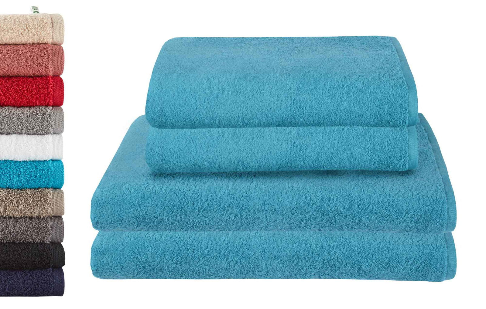 4er Set 2 Badetücher BxL 70x140 cm 2 Saunatücher 100x150 cm »Montreal« 100% Bio Baumwolle 500gr/m² Nachhaltig 2020103-4-4er Türkis Frottee 4er_Set_2_Badetucher_BxL_70x140_cm_2_Saunatucher_100x150_cm_Montreal_100_Bio_Baumwolle_500gr-m_Nachhaltig_2020103-4-4er_-_Gardinenbox.de_-_-3675728 | Gardinenbox.de