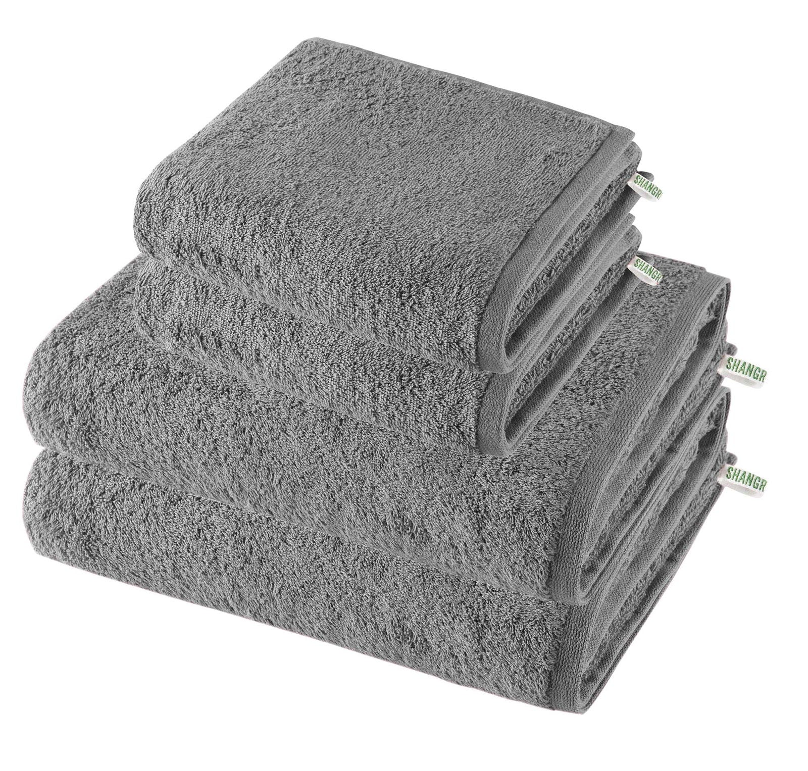 4er Set 2 Handtücher 50x100 cm 2 Saunatücher 100x150 cm Premium Qualität »Montreal« Bio Baumwolle Nachhaltig 2020102-4set Dunkelgrau Frottee 4er_Set_2_Handtucher_50x100_cm_2_Saunatucher_100x150_cm_Premium_Qualitat_Montreal_Bio_Baumwolle_Nachhaltig_2020102-4set_-_Gardinenbox.de_-_-3676115 | Gardinenbox.de