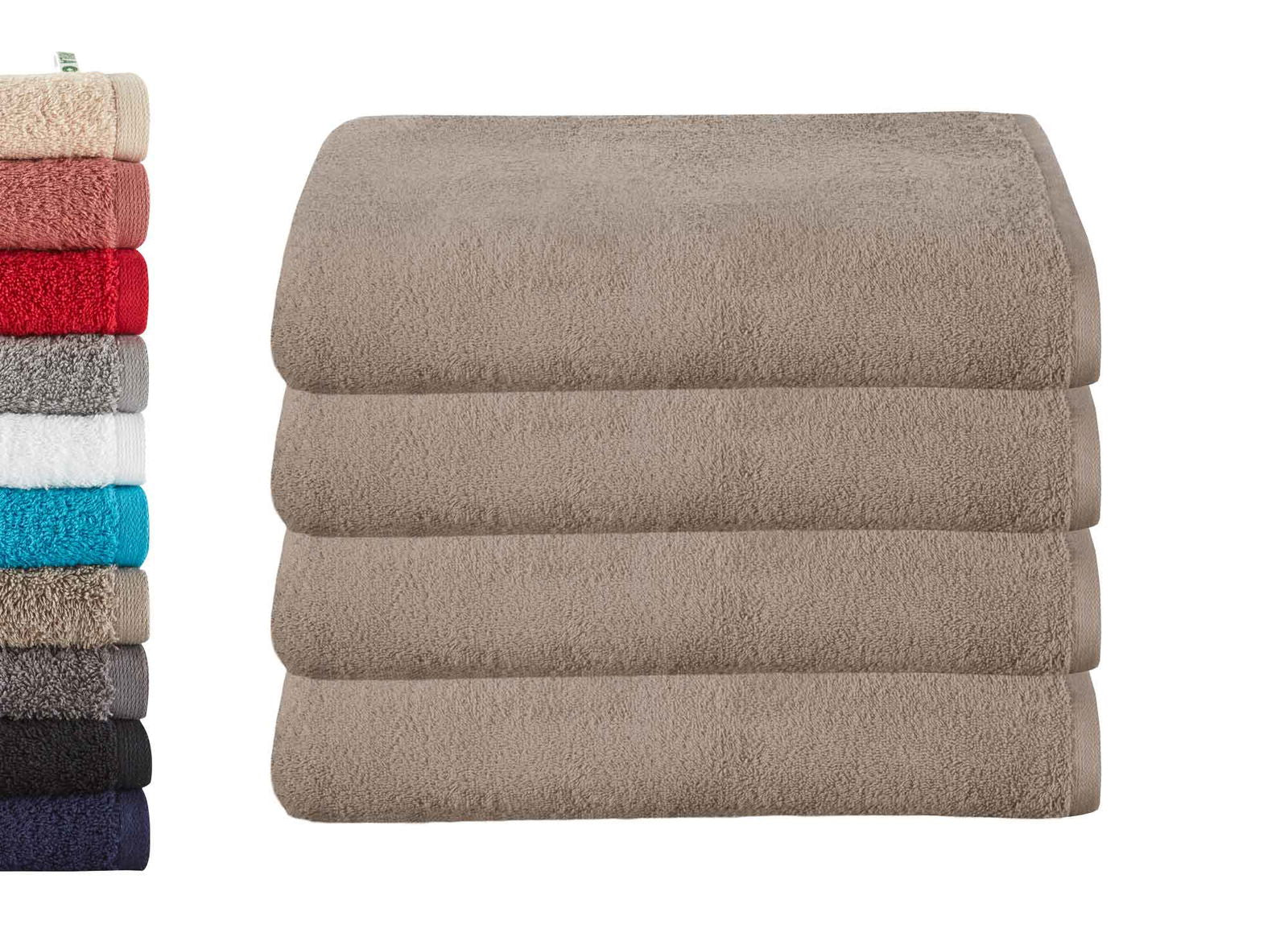 4er Set Badetücher »Montreal« 500 g/m² 100% Bio Baumwolle Made in Green 2020103-4er Taupe Frottee 4er_Set_Badetucher_Montreal_500_g-m_100_Bio_Baumwolle_Made_in_Green_2020103-4er_-_Gardinenbox.de_-_-3676377 | Gardinenbox.de