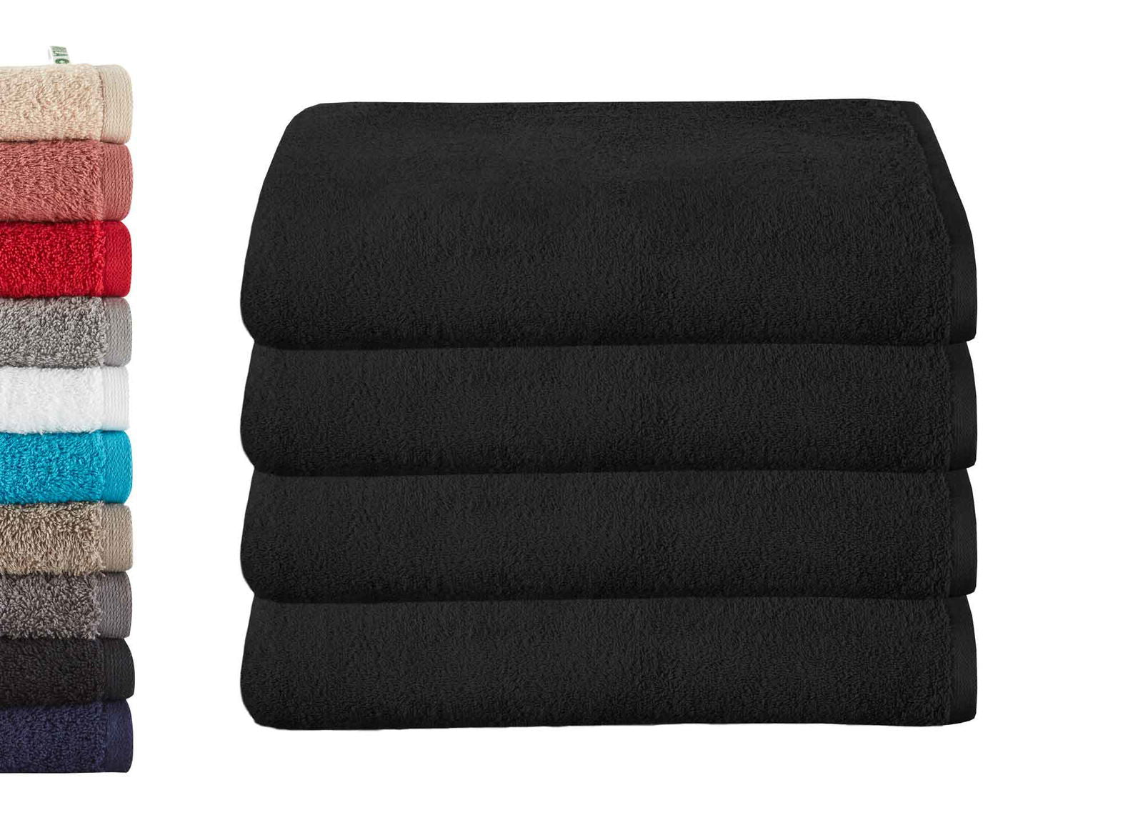 4er Set Badetücher »Montreal« 500 g/m² 100% Bio Baumwolle Made in Green 2020103-4er Schwarz Frottee 4er_Set_Badetucher_Montreal_500_g-m_100_Bio_Baumwolle_Made_in_Green_2020103-4er_-_Gardinenbox.de_-_-3676400 | Gardinenbox.de