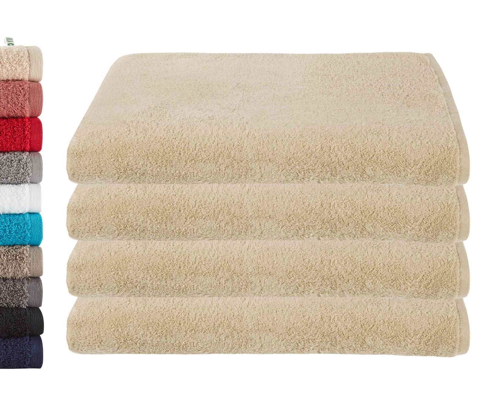 4er Set Saunatücher Frottee »Montreal« 500 g/m² 100% Bio Baumwolle Made in Green 2020104-4er Beige Frottee 4er_Set_Saunatucher_Frottee_Montreal_500_g-m_100_Bio_Baumwolle_Made_in_Green_2020104-4er_-_Gardinenbox.de_-_-3676935 | Gardinenbox.de