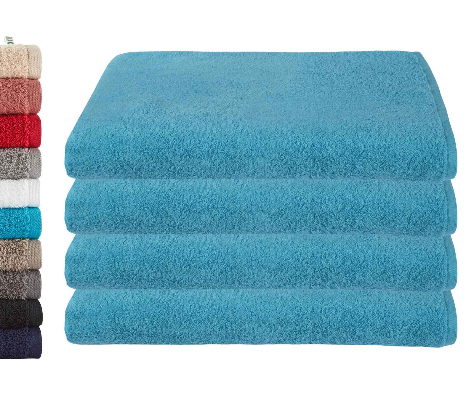 4er Set Saunatücher Frottee »Montreal« 500 g/m² 100% Bio Baumwolle Made in Green 2020104-4er Türkis Frottee 4er_Set_Saunatucher_Frottee_Montreal_500_g-m_100_Bio_Baumwolle_Made_in_Green_2020104-4er_-_Gardinenbox.de_-_-3676975 | Gardinenbox.de