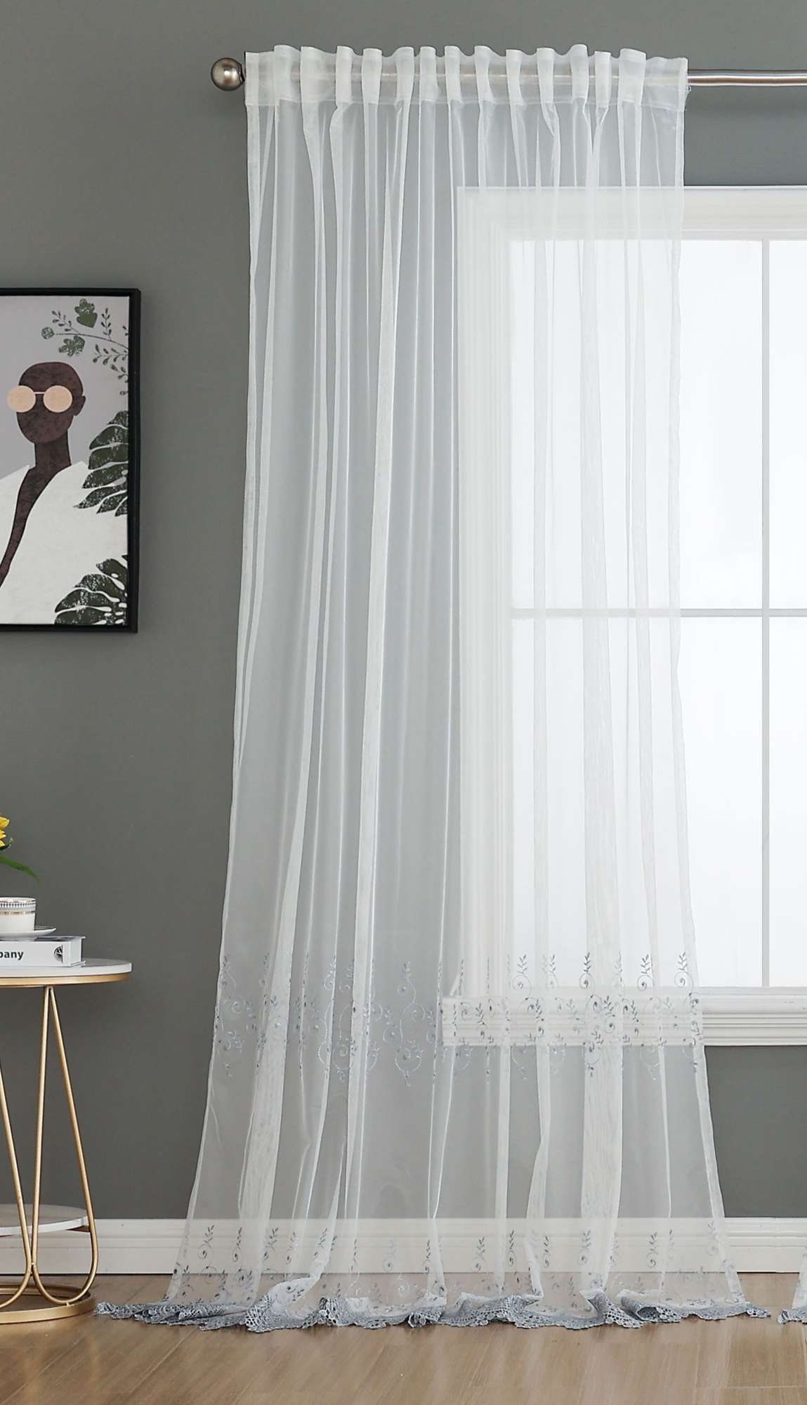 Gardine Raschel Stickerei Design »Florenz« Multiband für Gardinenschiene und Gardinenstange Elegante Fensterdekoration 2023200 Gardinenschal 593A0085-1 | Gardinenbox.de