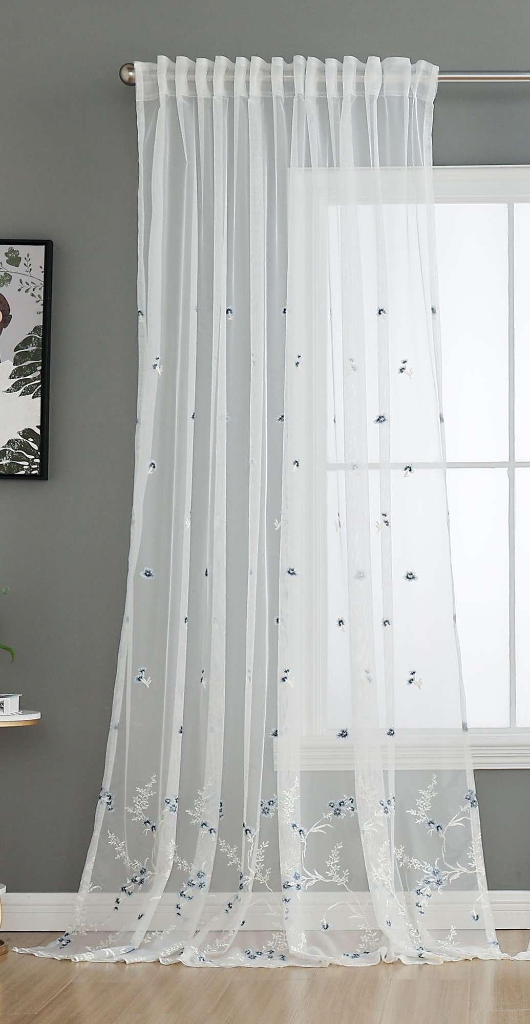 Gardine Raschel Stickerei Design »Florenz« Multiband für Gardinenschiene und Gardinenstange Elegante Fensterdekoration 2023200 Gardinenschal 593A0106-1 | Gardinenbox.de