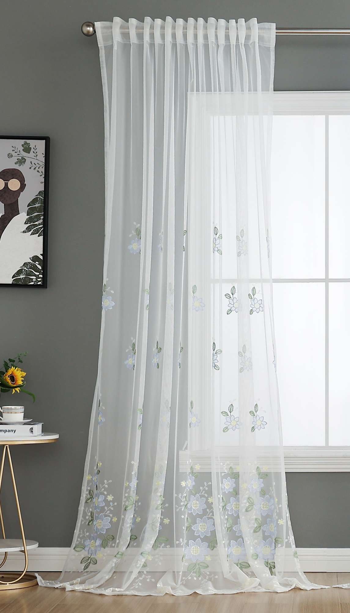 Gardine Raschel Stickerei Design »Florenz« Multiband für Gardinenschiene und Gardinenstange Elegante Fensterdekoration 2023200 Gardinenschal 593A0114-1 | Gardinenbox.de