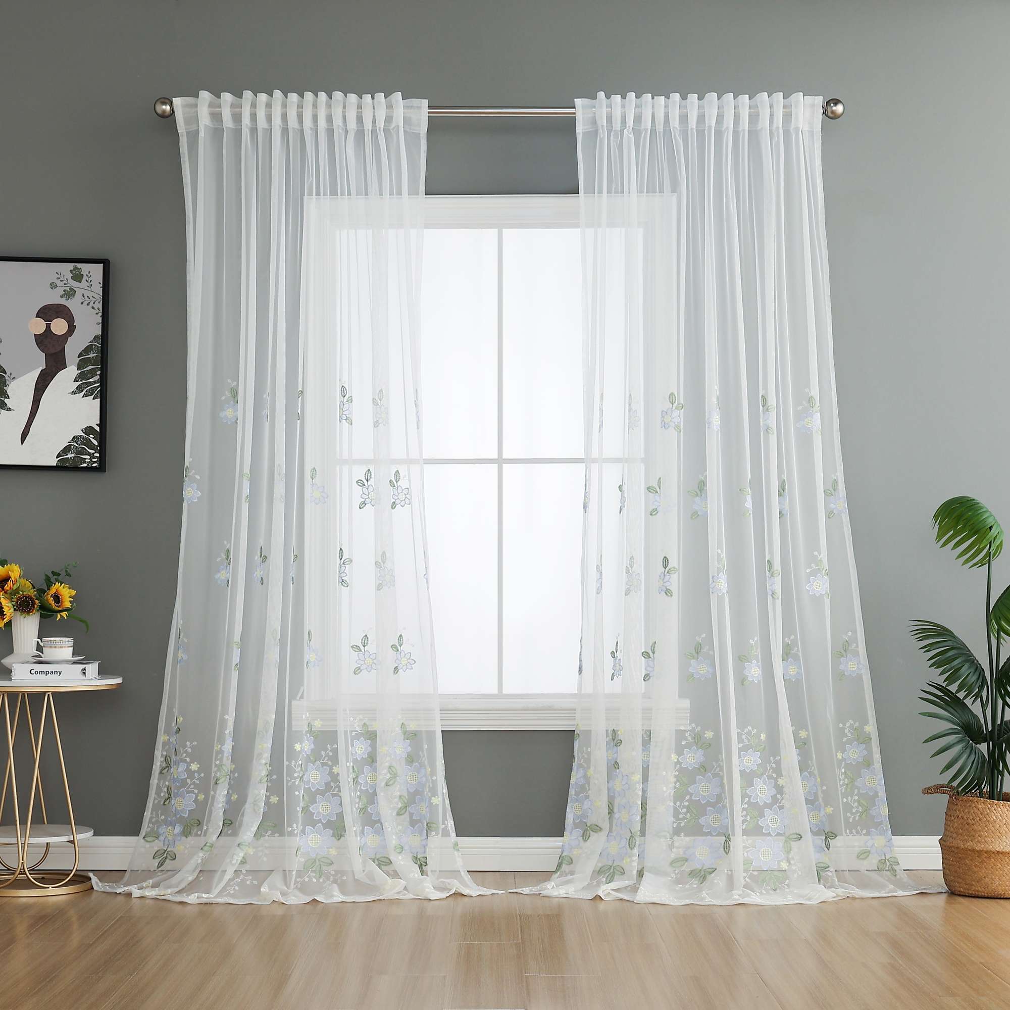 Gardine Raschel Stickerei Design »Florenz« Multiband für Gardinenschiene und Gardinenstange Elegante Fensterdekoration 2023200 Gardinenschal 593A0114 | Gardinenbox.de