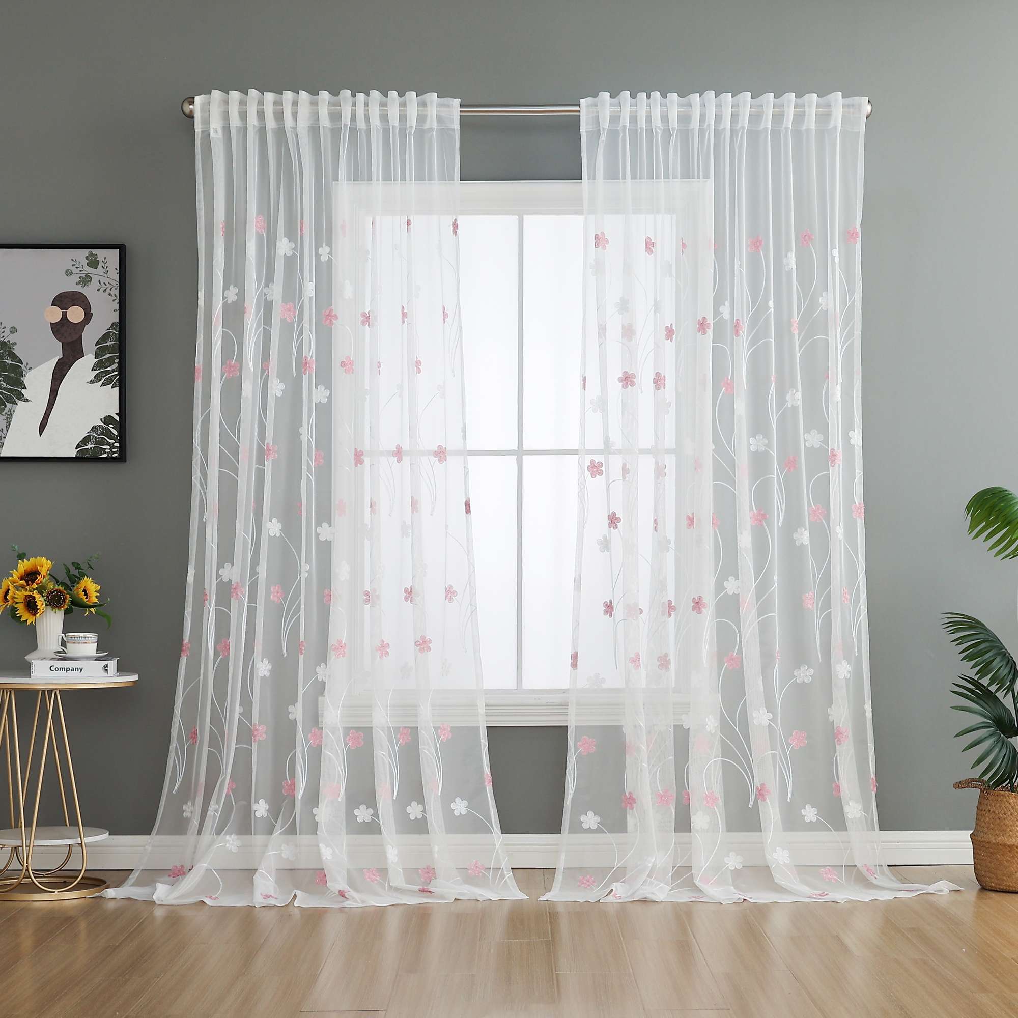 Gardine Raschel Stickerei Design »Florenz« Multiband für Gardinenschiene und Gardinenstange Elegante Fensterdekoration 2023200 Gardinenschal 593A0122 | Gardinenbox.de