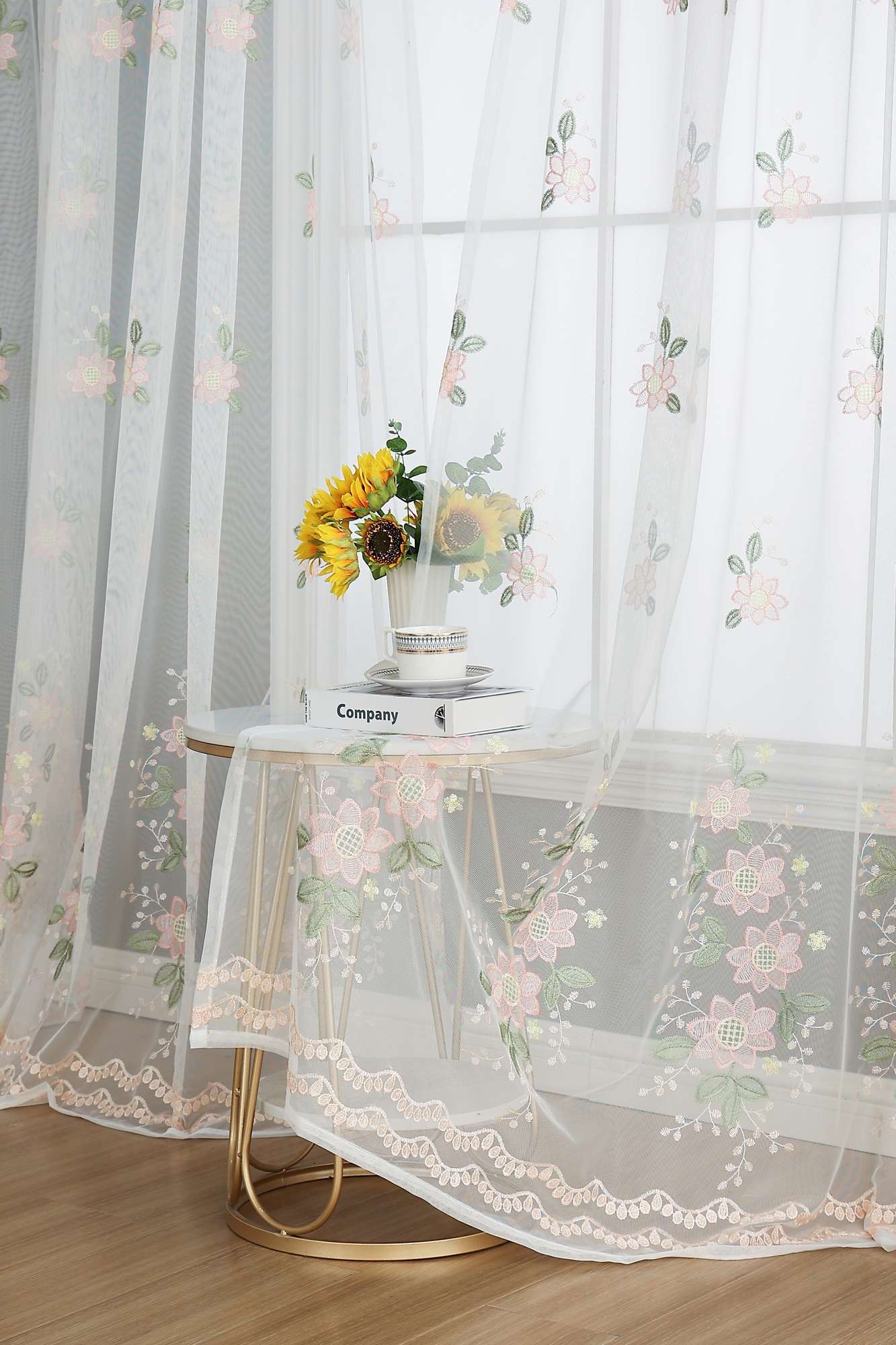 Gardine Raschel Stickerei Design »Florenz« Multiband für Gardinenschiene und Gardinenstange Elegante Fensterdekoration 2023200 Gardinenschal 593A0150 | Gardinenbox.de