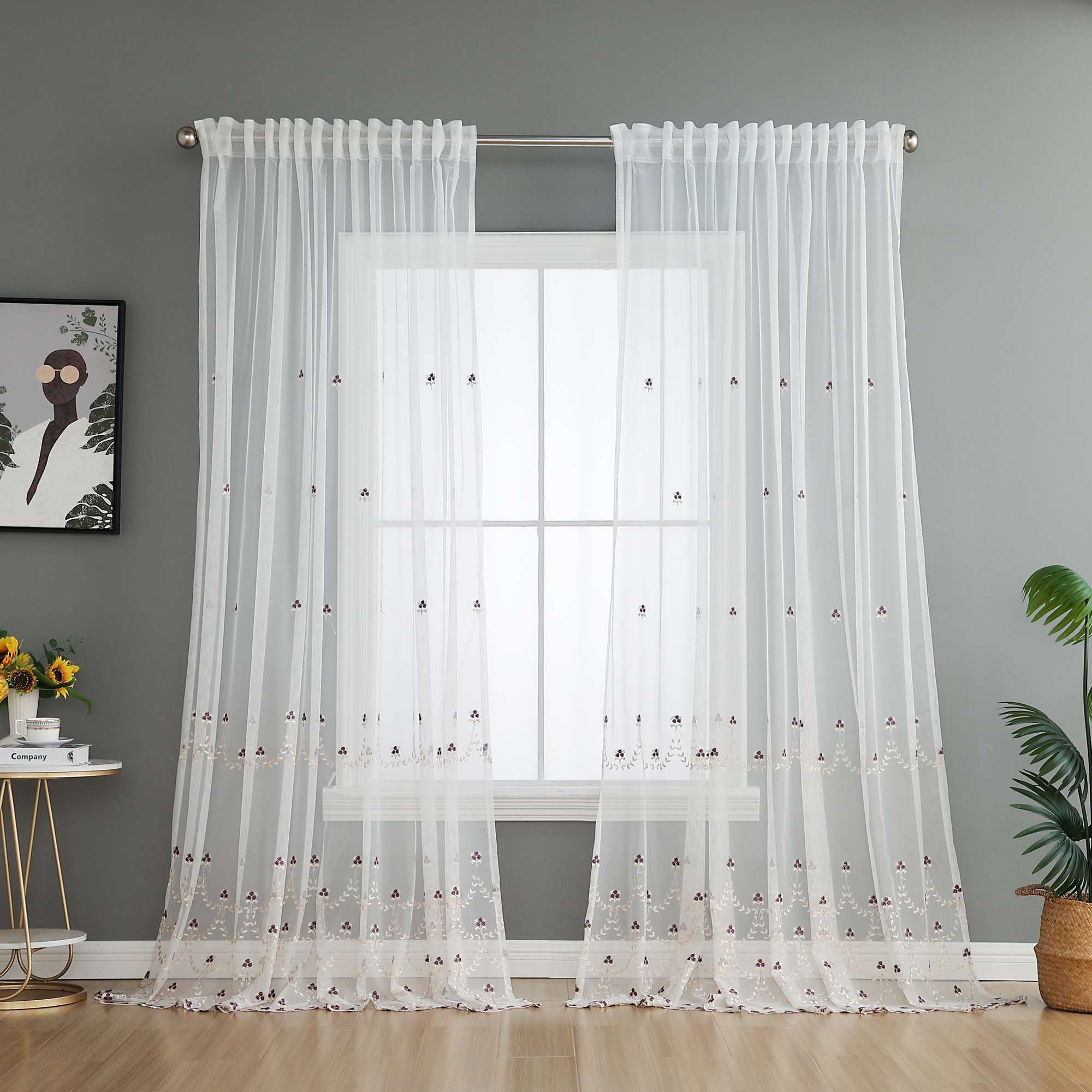 Gardine Raschel Stickerei Design »Florenz« Multiband für Gardinenschiene und Gardinenstange Elegante Fensterdekoration 2023200 Gardinenschal 593A0183 | Gardinenbox.de