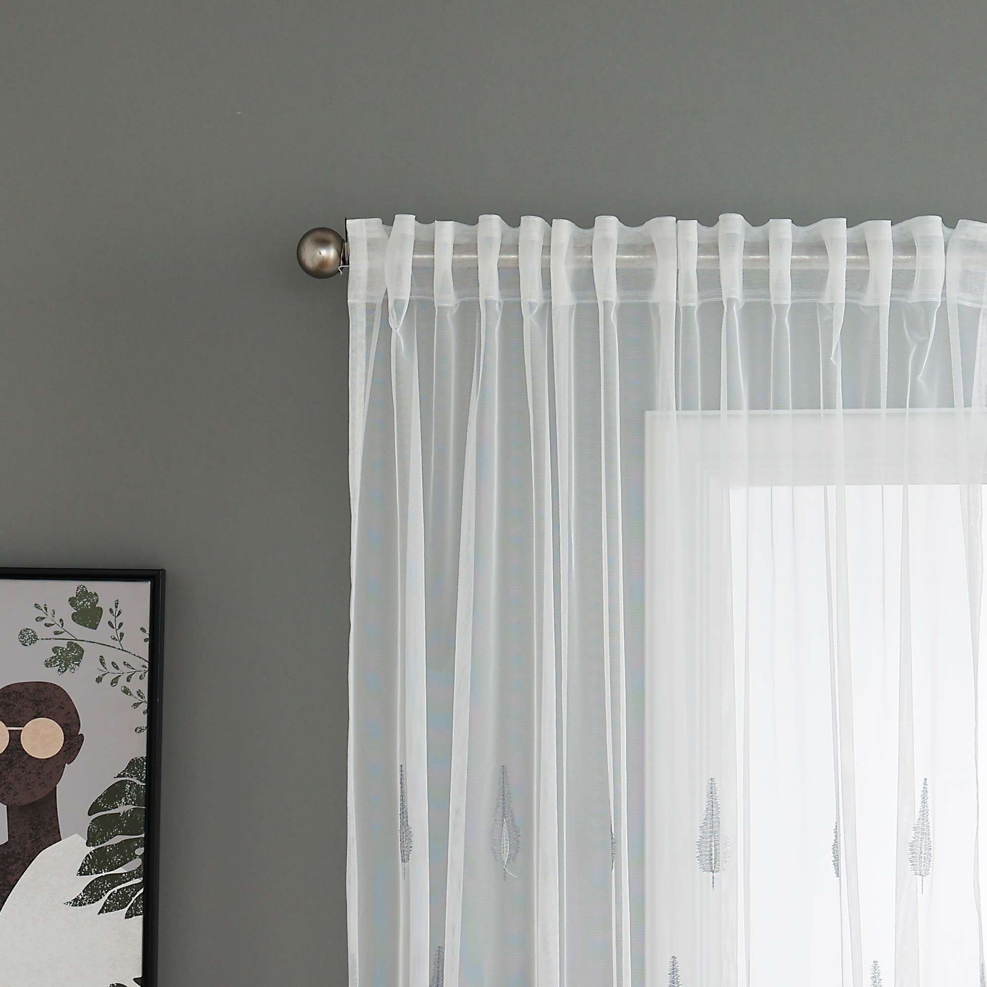 Gardine Raschel Stickerei Design »Florenz« Multiband für Gardinenschiene und Gardinenstange Elegante Fensterdekoration 2023200 Gardinenschal 593A0226 | Gardinenbox.de