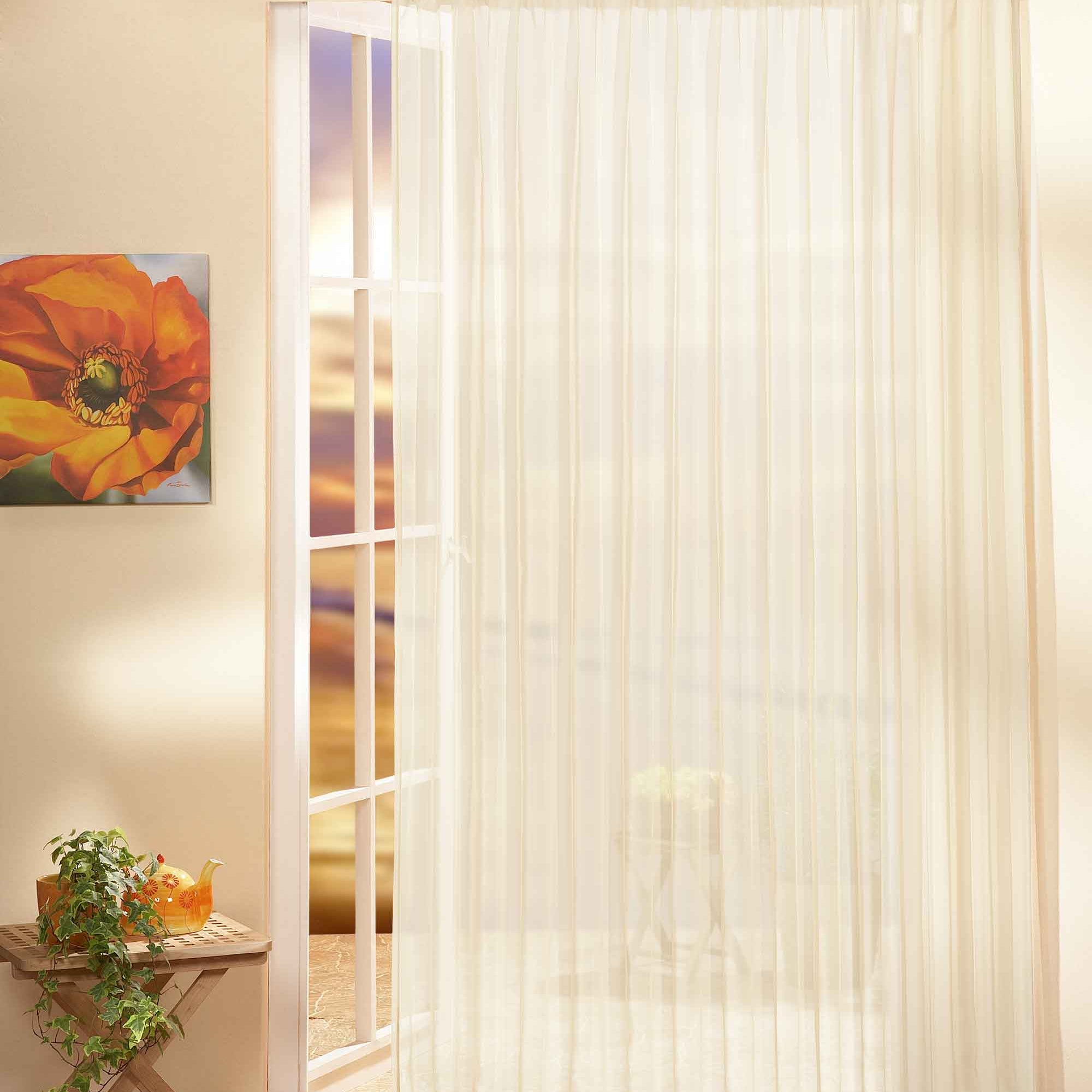 Gardinen Store Voile mit Kräuselband 610001