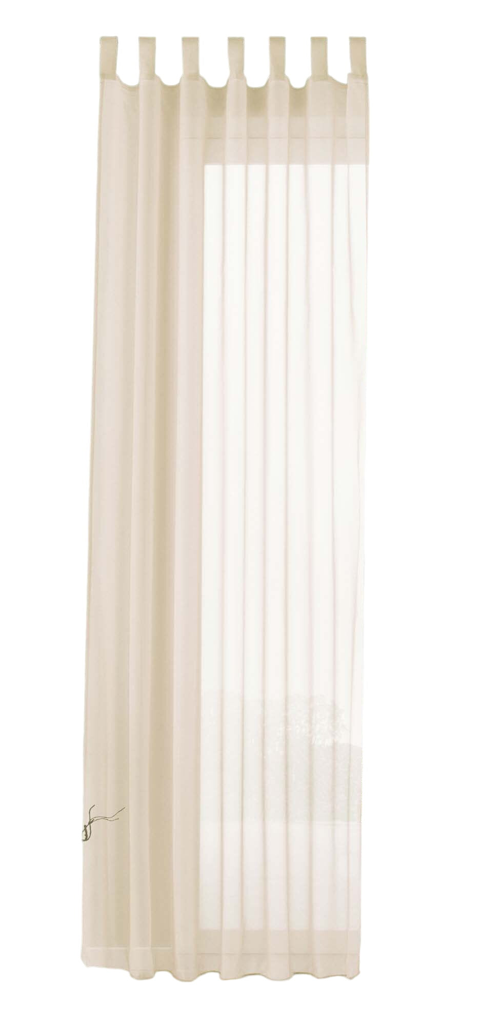 Schlaufenschal Gardine uni transparent Voile 61175 Gardinenschal 61175creme-crop | Gardinenbox.de