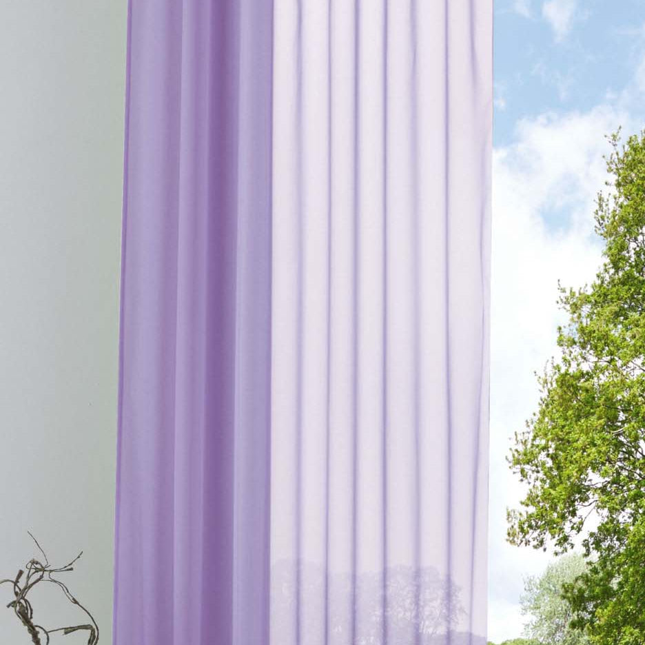 Schlaufenschal Gardine uni transparent Voile 61175 Flieder HxB 245x140 cm Gardinenschal 61175flieder | Gardinenbox.de