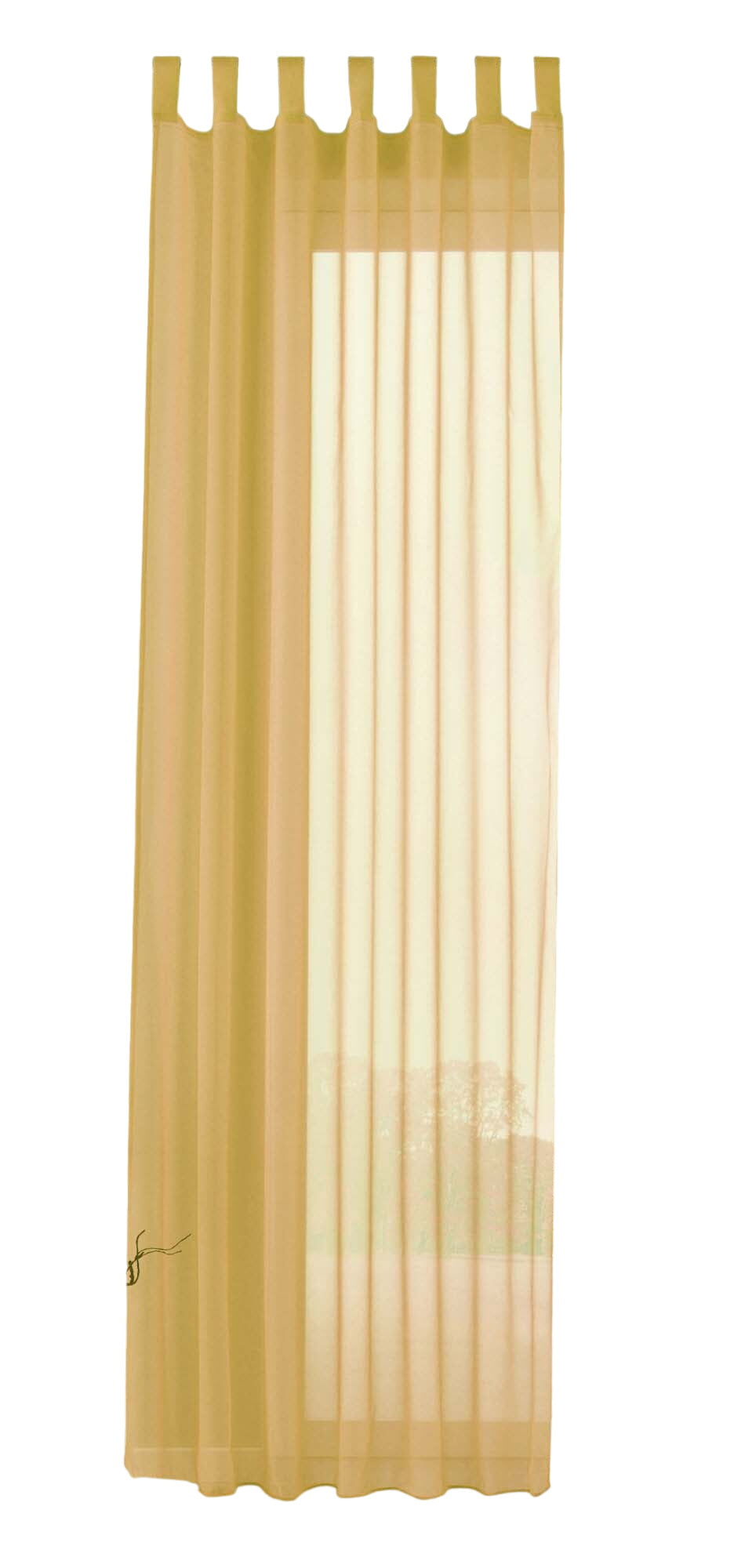 Schlaufenschal Gardine uni transparent Voile 61175 Gardinenschal 61175gelb-crop | Gardinenbox.de