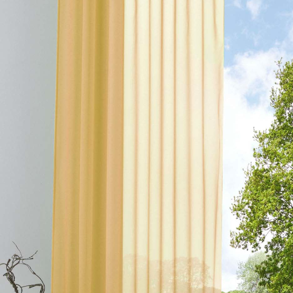 Schlaufenschal Gardine uni transparent Voile 61175 Gelb HxB 245x140 cm Gardinenschal 61175gelb | Gardinenbox.de