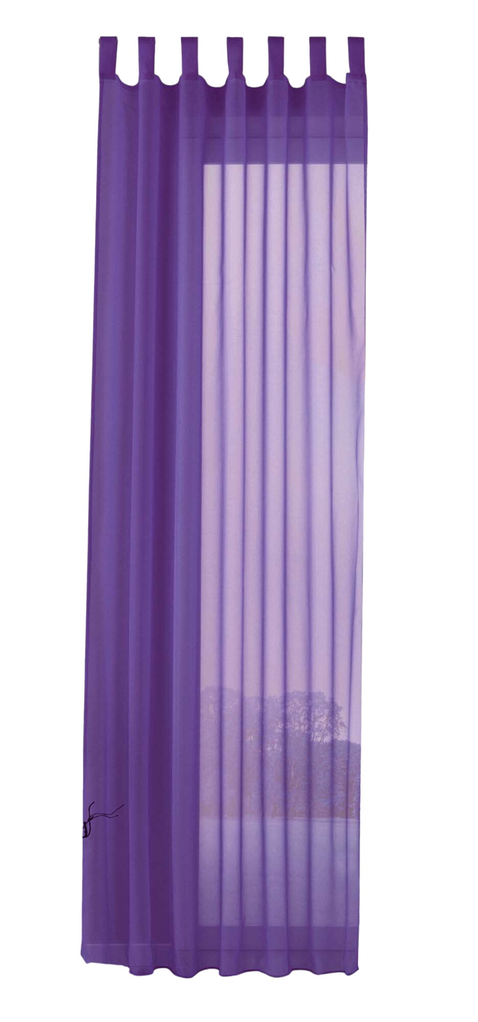 Schlaufenschal Gardine uni transparent Voile 61175 Gardinenschal 61175lila-crop | Gardinenbox.de