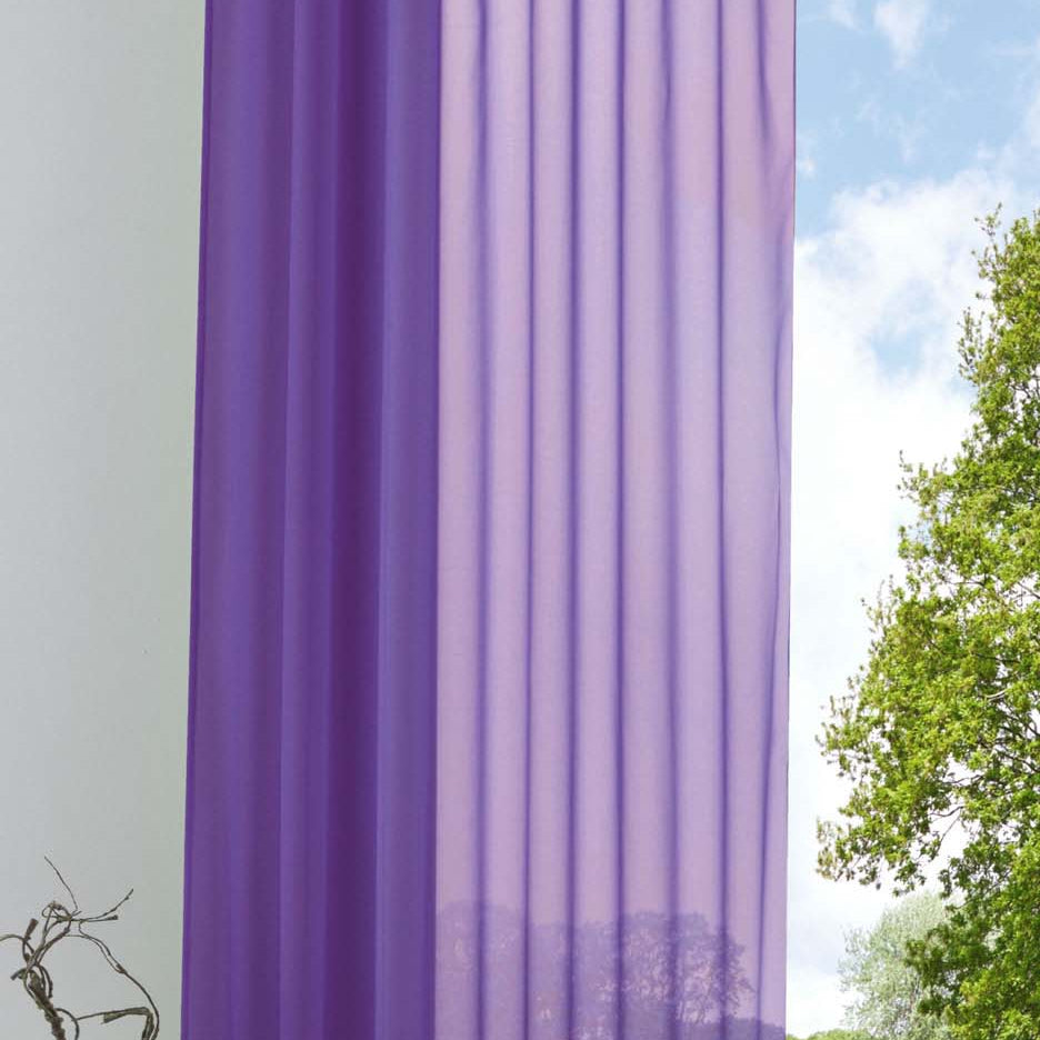 Schlaufenschal Gardine uni transparent Voile 61175 Lila HxB 175x140 cm Gardinenschal 61175lila_154137a5-f0d3-4c4f-9149-e8dea03610c9 | Gardinenbox.de