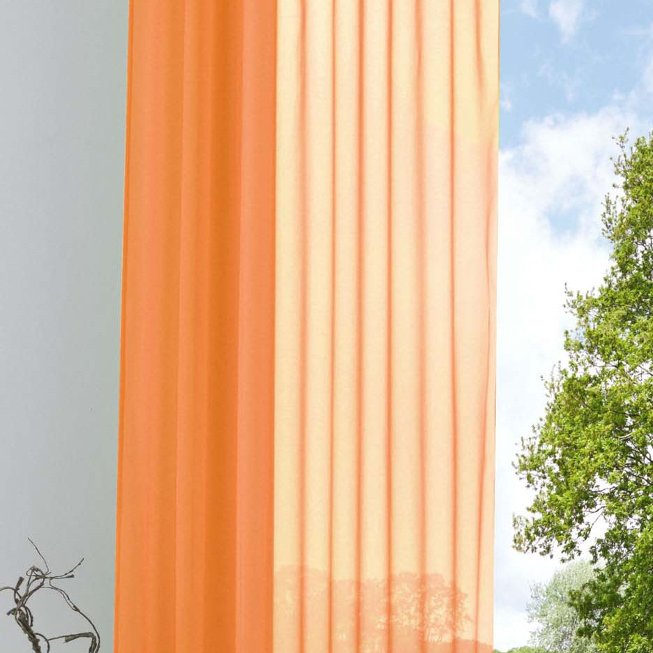 Schlaufenschal Gardine uni transparent Voile 61175 Orange HxB 175x140 cm Gardinenschal 61175orange_691ae11a-52c6-4283-a5c6-06c4ca9c21a3 | Gardinenbox.de