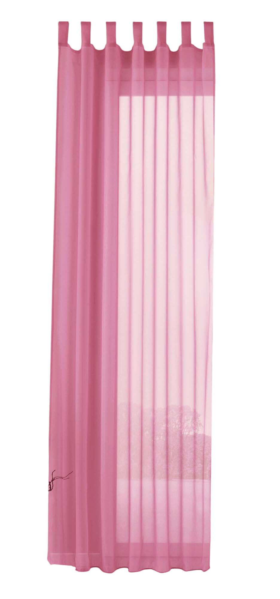 Schlaufenschal Gardine uni transparent Voile 61175 Gardinenschal 61175rosa-crop | Gardinenbox.de