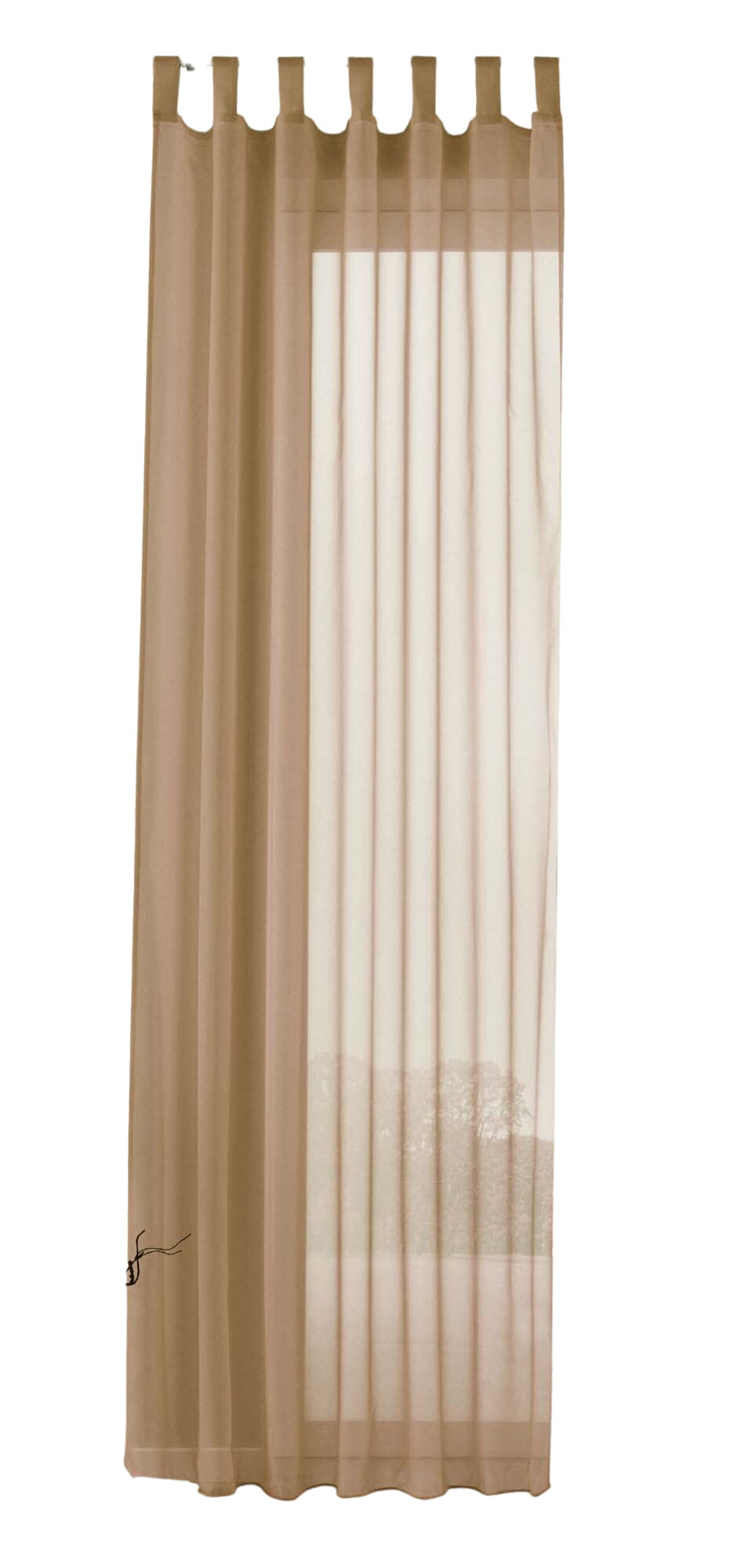 Schlaufenschal Gardine uni transparent Voile 61175 Gardinenschal 61175sand-crop | Gardinenbox.de