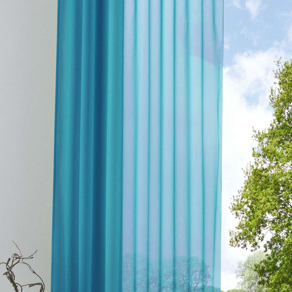 Schlaufenschal Gardine uni transparent Voile 61175 Türkis HxB 175x140 cm Gardinenschal 61175tuerkis_a961198e-d95e-49d2-a05c-1f844f3bf04e | Gardinenbox.de