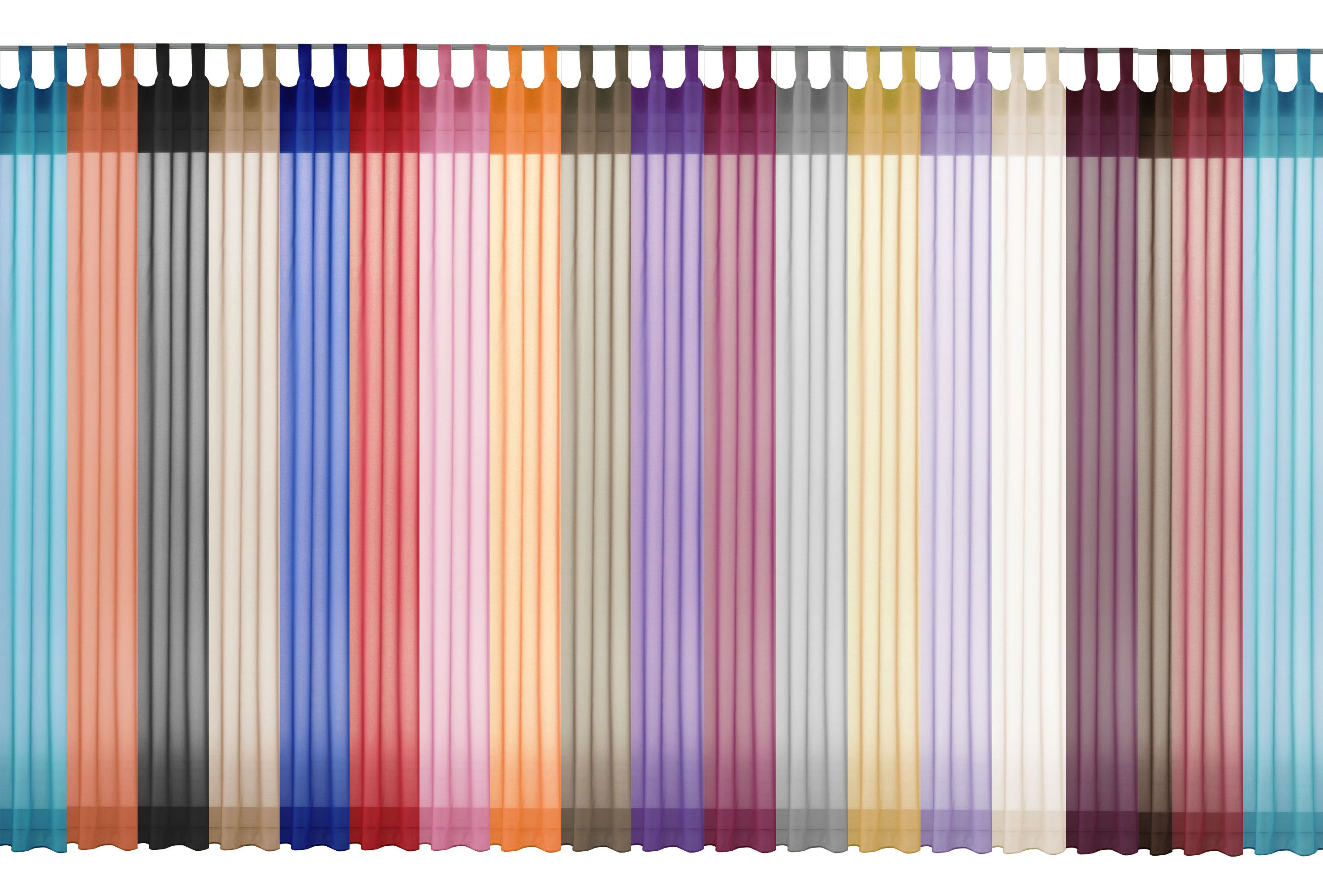 Schlaufenschal Gardine uni transparent Voile 61175 Gardinenschal 61175var_84179e3c-9039-4ccb-be97-81ccb7abbdc5 | Gardinenbox.de