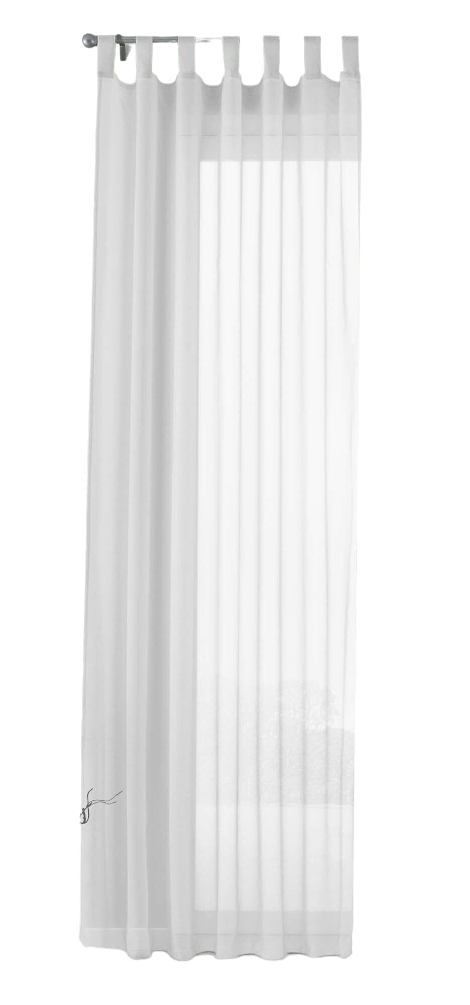 Schlaufenschal Gardine uni transparent Voile 61175 Gardinenschal 61175weiss-crop | Gardinenbox.de