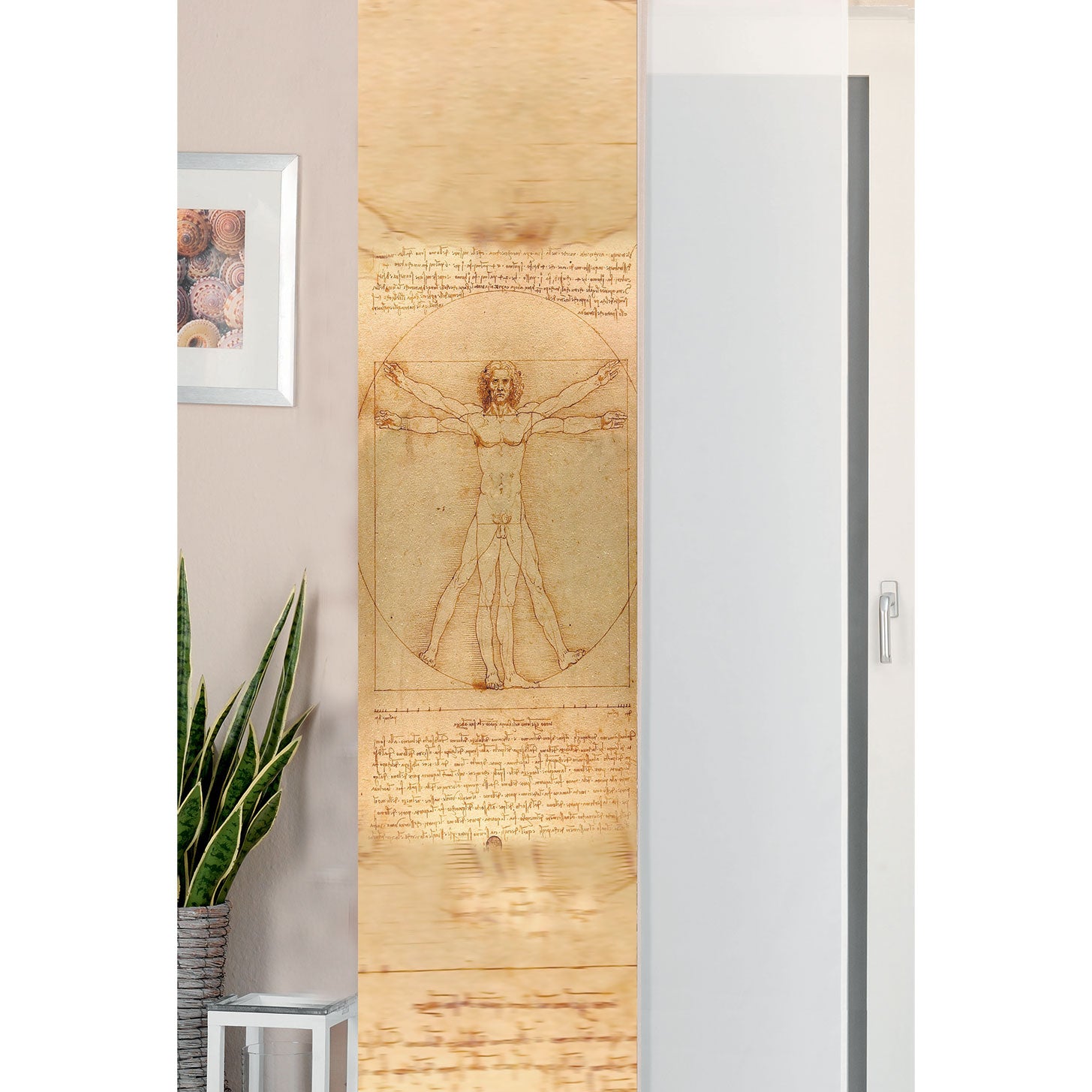 2er Set Schiebegardine Flächenvorhang Wildseide Optik und Voile Paneel 80400 Da Vinci Schiebegardine 80400da_vinci | Gardinenbox.de