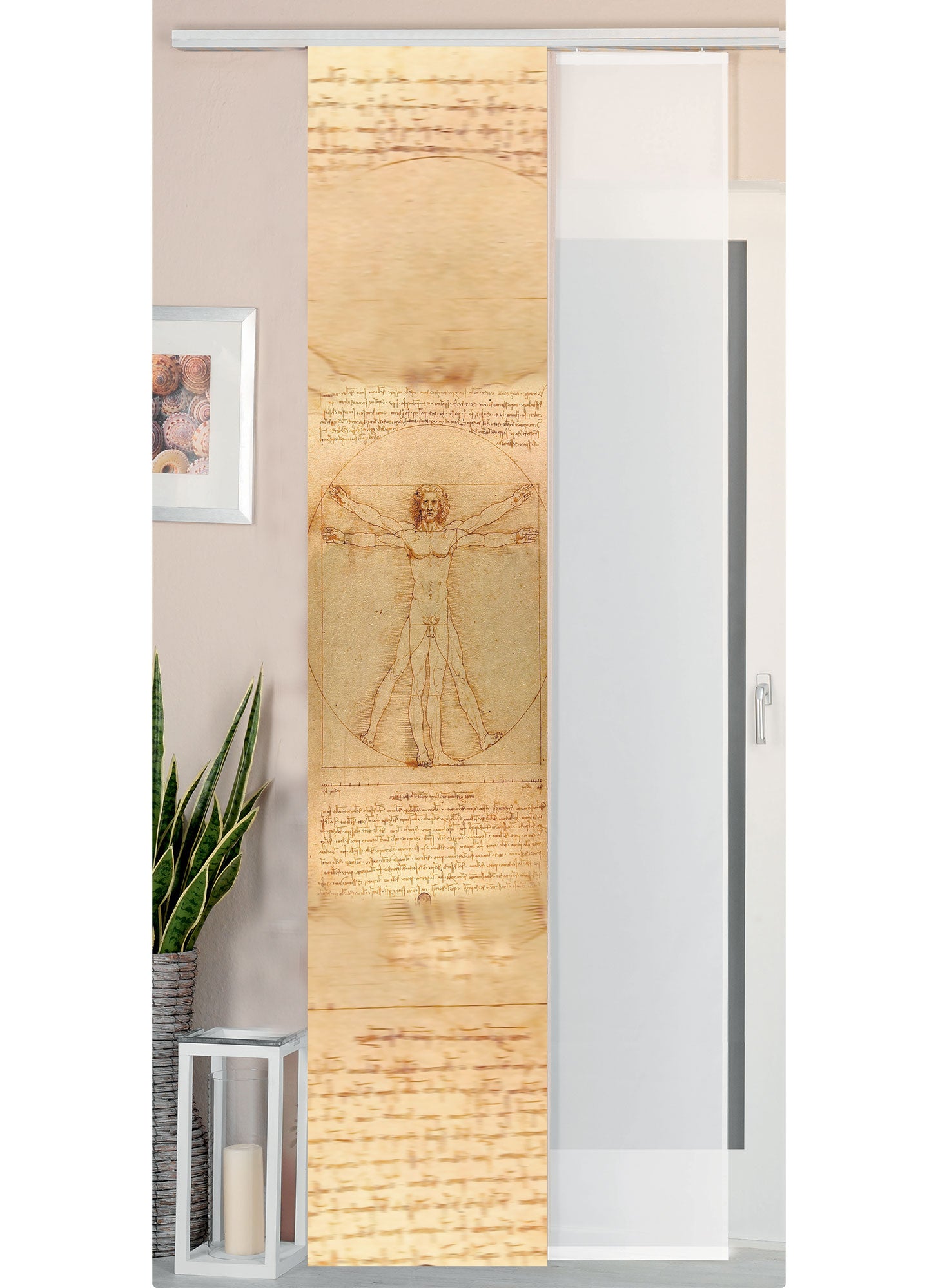 2er Set Schiebegardine Flächenvorhang Wildseide Optik und Voile Paneel 80400 Da Vinci Schiebegardine 80400da_vinci | Gardinenbox.de