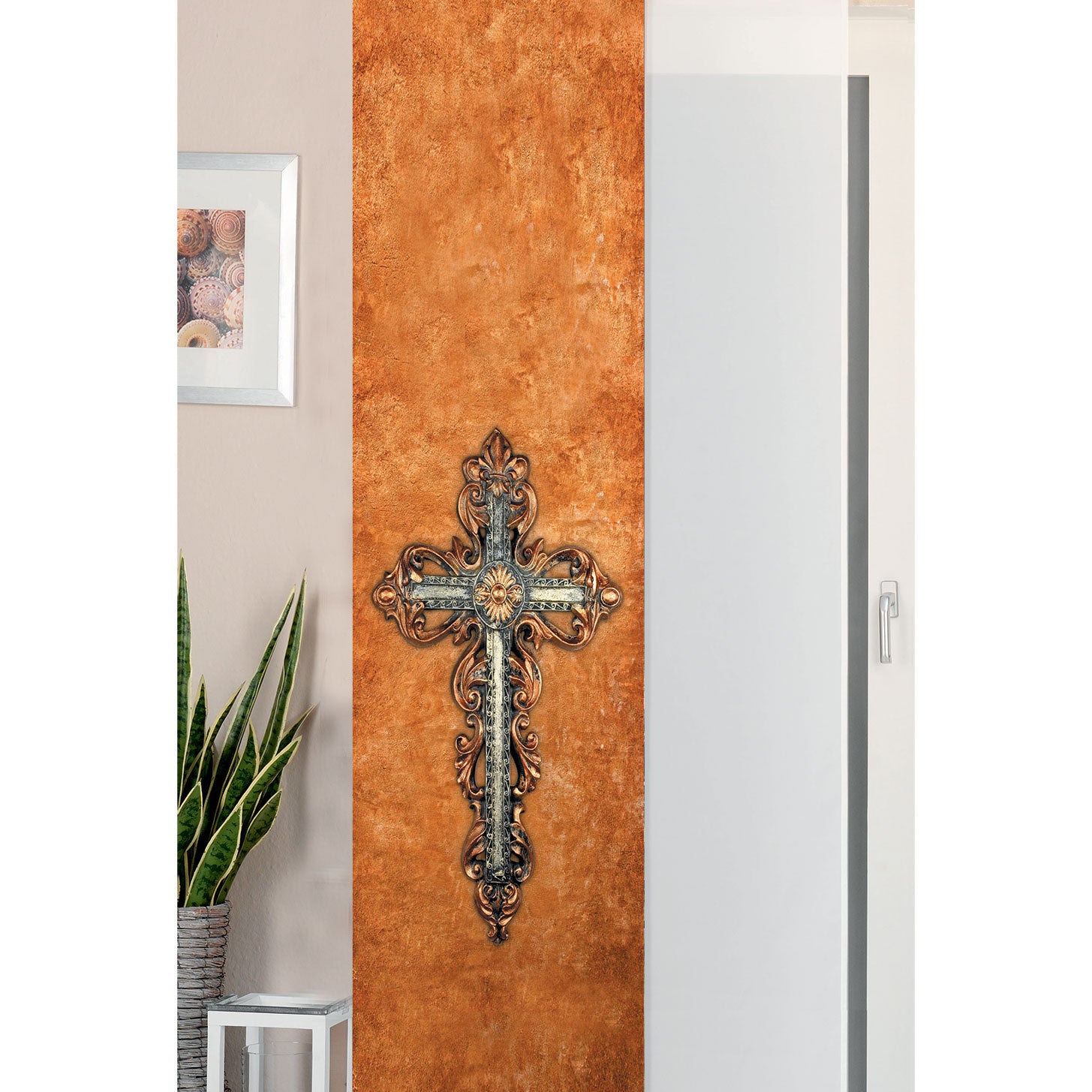 2er Set Schiebegardine Flächenvorhang Wildseide Optik und Voile Paneel 80400 Kreuz Schiebegardine 80400kreuz | Gardinenbox.de