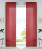 2er Set Schiebegardinen Flächenvorhänge Mikrofaser Vorhang Gardine Schiebe Matt Paneelwagen Beschwerungsstangen 85600N2 Bordeaux Schiebegardine 85600N2bordeaux | Gardinenbox.de