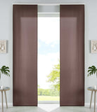 2er Set Schiebegardinen Flächenvorhänge Mikrofaser Vorhang Gardine Schiebe Matt Paneelwagen Beschwerungsstangen 85600N2 Braun Schiebegardine 85600N2braun | Gardinenbox.de