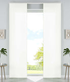 2er Set Schiebegardinen Flächenvorhänge Mikrofaser Vorhang Gardine Schiebe Matt Paneelwagen Beschwerungsstangen 85600N2 Creme Schiebegardine 85600N2creme | Gardinenbox.de