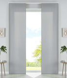 2er Set Schiebegardinen Flächenvorhänge Mikrofaser Vorhang Gardine Schiebe Matt Paneelwagen Beschwerungsstangen 85600N2 Grau Schiebegardine 85600N2grau | Gardinenbox.de