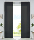 2er Set Schiebegardinen Flächenvorhänge Mikrofaser Vorhang Gardine Schiebe Matt Paneelwagen Beschwerungsstangen 85600N2 Schwarz Schiebegardine 85600N2schwarz | Gardinenbox.de