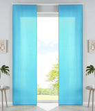 2er Set Schiebegardinen Flächenvorhänge Mikrofaser Vorhang Gardine Schiebe Matt Paneelwagen Beschwerungsstangen 85600N2 Türkis Schiebegardine 85600N2tuerkis | Gardinenbox.de