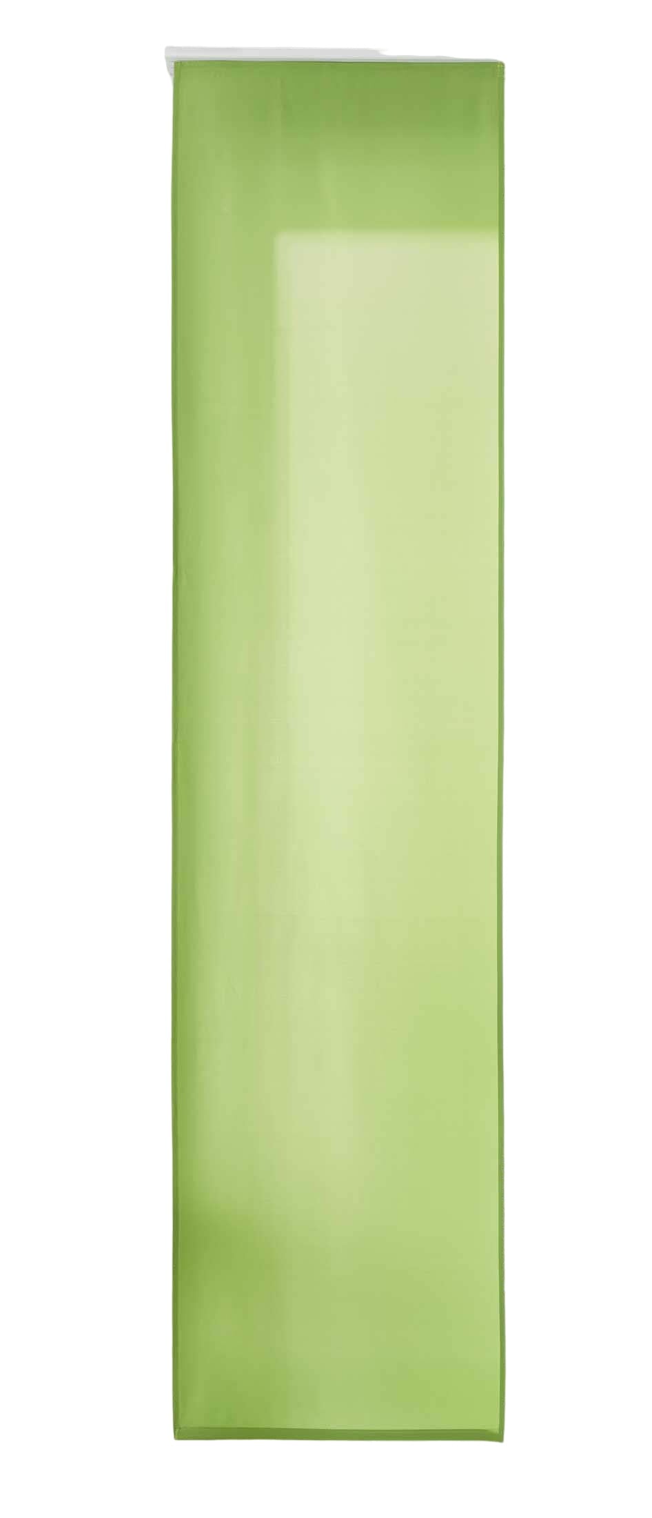 1er Set Schiebegardine Flächenvorhang Mikrofaser Vorhang Gardine Raumteiler Matt Paneelwagen Beschwerungsstange 85600N Schiebegardine 85600Napfelgruen-crop | Gardinenbox.de