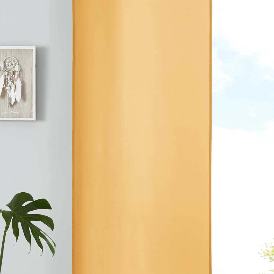 1er Set Schiebegardine Flächenvorhang Mikrofaser Vorhang Gardine Raumteiler Matt Paneelwagen Beschwerungsstange 85600N Gelb Schiebegardine 85600Ngelb | Gardinenbox.de