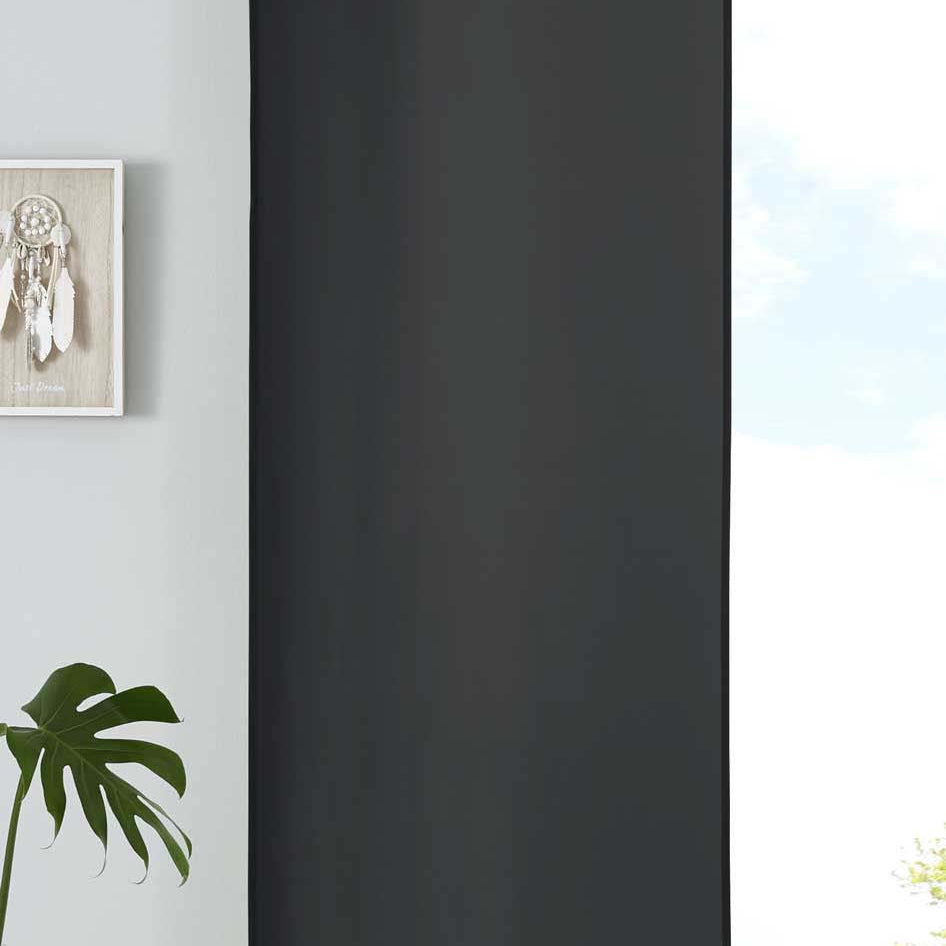 1er Set Schiebegardine Flächenvorhang Mikrofaser Vorhang Gardine Raumteiler Matt Paneelwagen Beschwerungsstange 85600N Schwarz Schiebegardine 85600Nschwarz_404ad435-5936-4b25-8349-34dddc9afdc2 | Gardinenbox.de