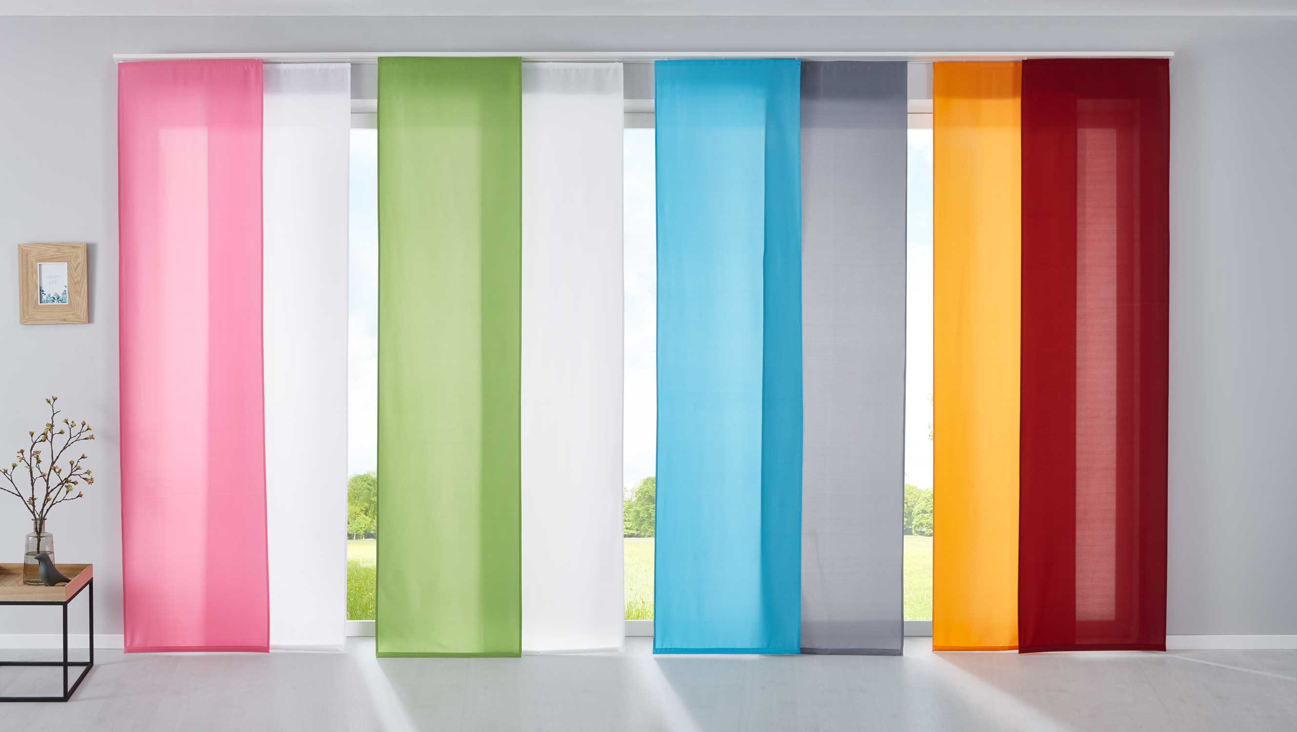 1er Set Schiebegardine Flächenvorhang Mikrofaser Vorhang Gardine Raumteiler Matt Paneelwagen Beschwerungsstange 85600N Schiebegardine 85600Nvar_58c85d28-2a46-46b0-8110-03d6affef5ae | Gardinenbox.de