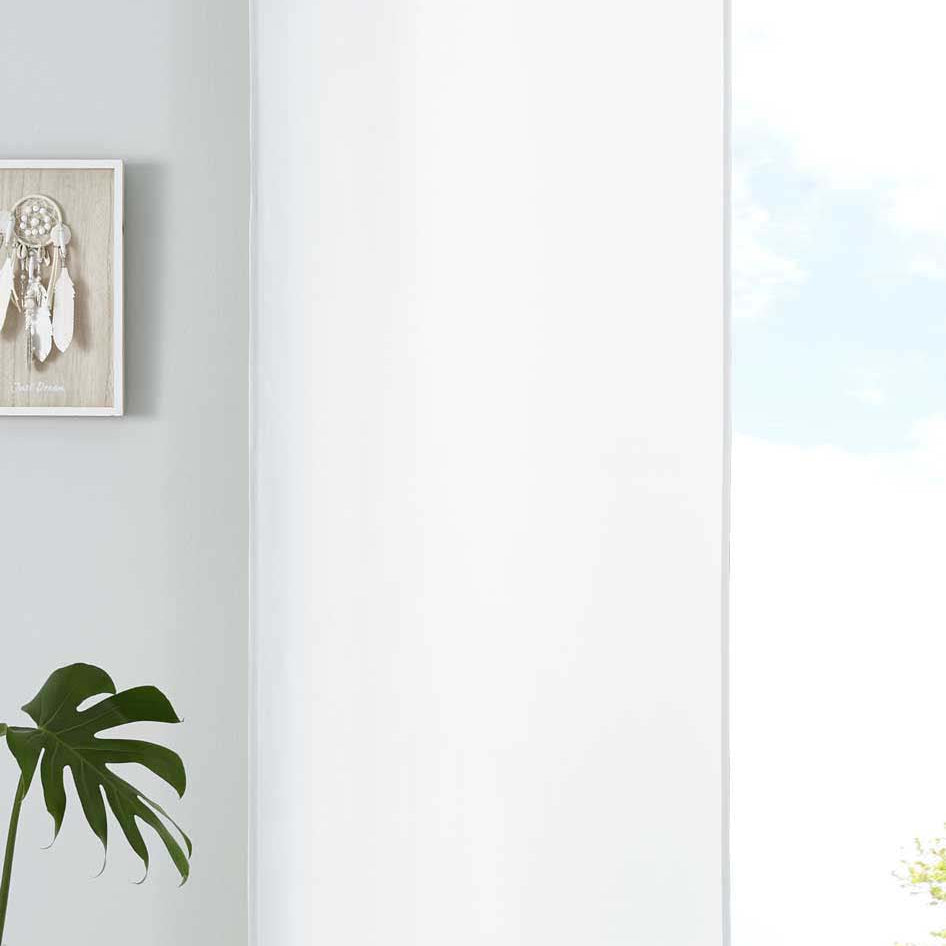 1er Set Schiebegardine Flächenvorhang Mikrofaser Vorhang Gardine Raumteiler Matt Paneelwagen Beschwerungsstange 85600N Weiß Schiebegardine 85600Nweiss_1ad2912a-3715-4d8e-a989-13d0c1b77c54 | Gardinenbox.de