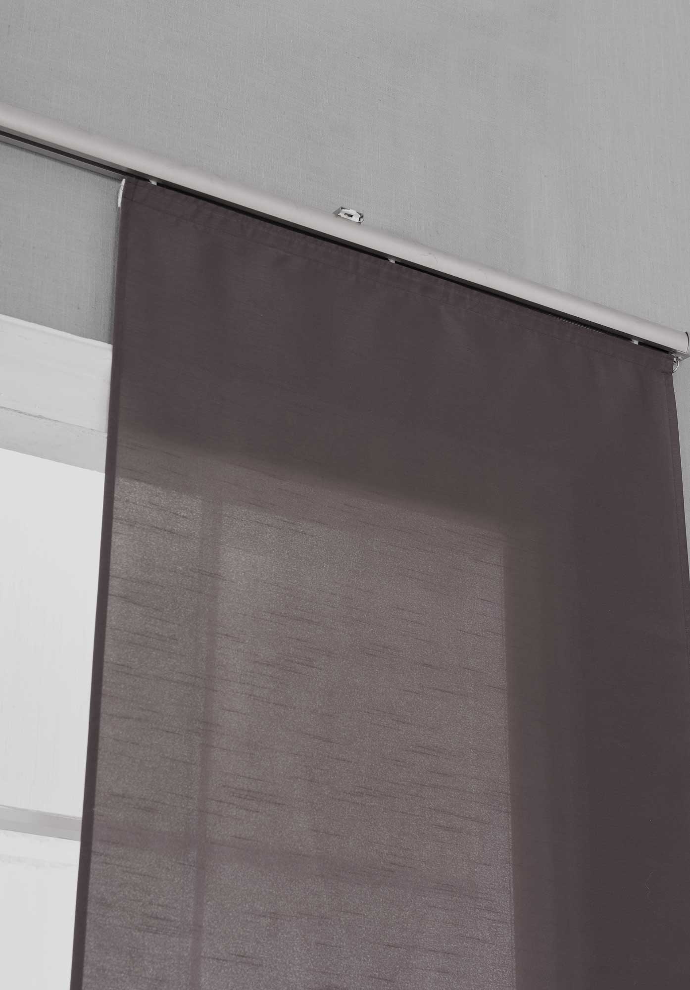 Schiebegardine Flächenvorhang Wildseide Optik Vorhang Gardine cm (Höhe x Breite) 85620 Schiebegardine 85620-dunkelgrau_2 | Gardinenbox.de
