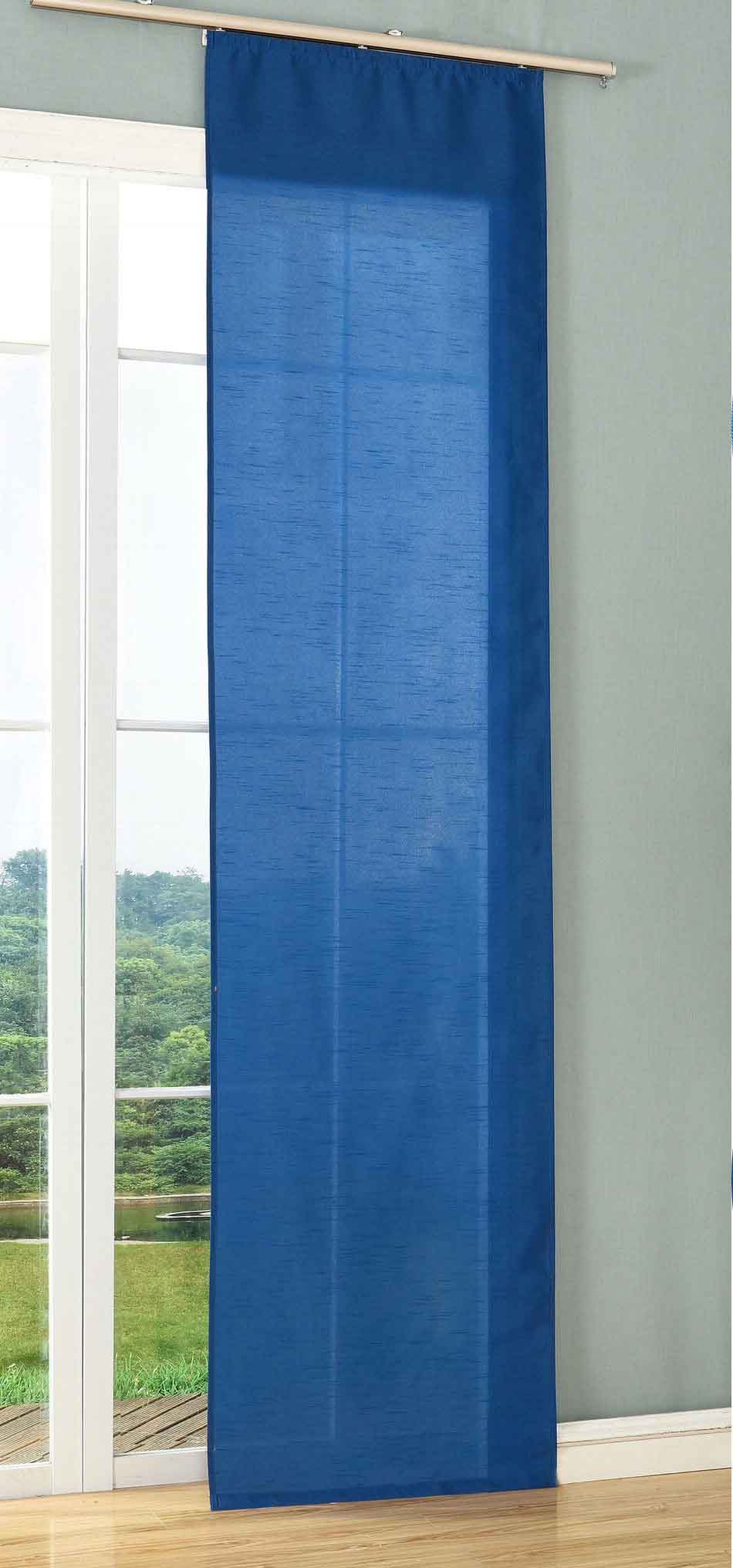Schiebegardine Flächenvorhang Wildseide Optik Vorhang Gardine cm (Höhe x Breite) 85620 Blau Schiebegardine 85620blau | Gardinenbox.de