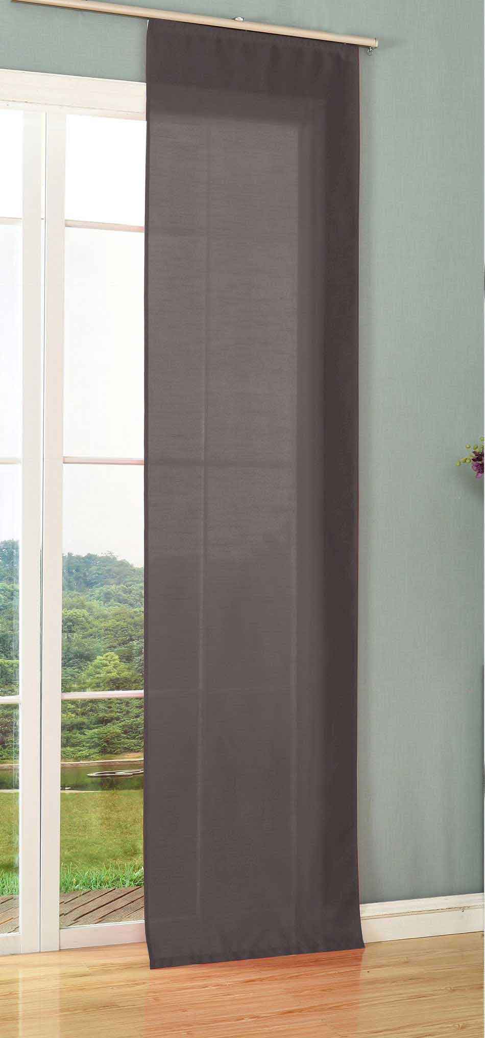 Schiebegardine Flächenvorhang Wildseide Optik Vorhang Gardine cm (Höhe x Breite) 85620 Dunkelgrau Schiebegardine 85620dunkelgrau | Gardinenbox.de