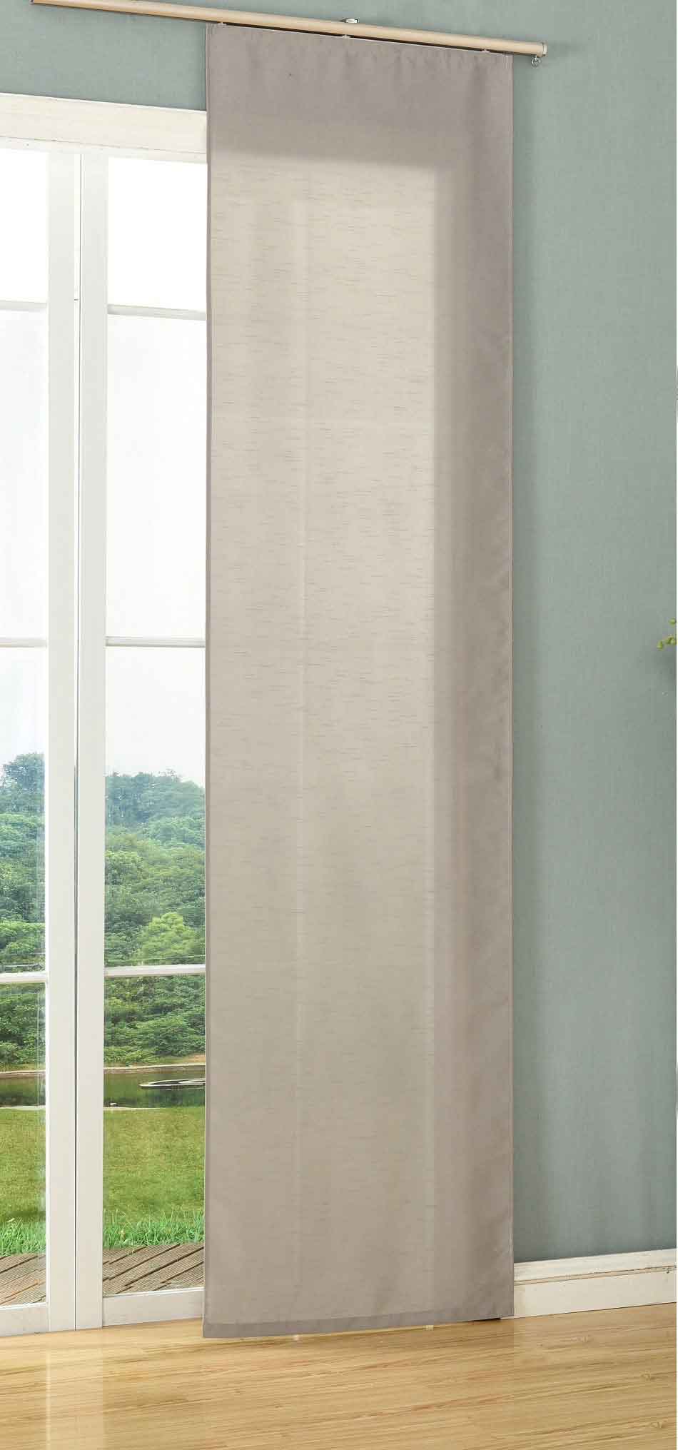 Schiebegardine Flächenvorhang Wildseide Optik Vorhang Gardine cm (Höhe x Breite) 85620 Grau Schiebegardine 85620grau | Gardinenbox.de
