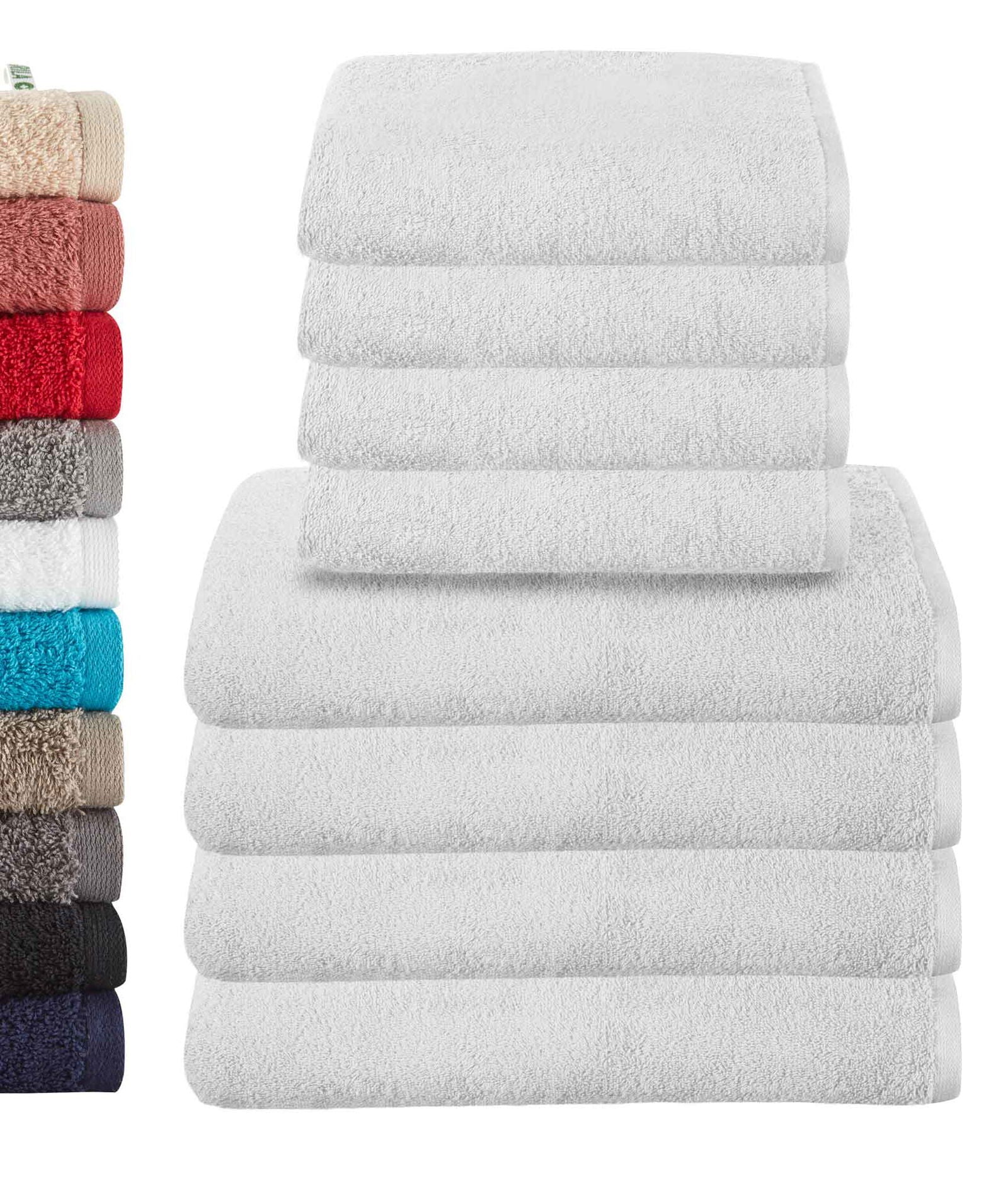 8er Set 4 Handtücher 50x100 cm 4 Badetücher BxL 70x140 cm »Montreal« 100% Bio Baumwolle 500gr/m² Nachhaltig 2020102-3-8set Weiß Frottee 8er_Set_4_Handtucher_50x100_cm_4_Badetucher_BxL_70x140_cm_Montreal_100_Bio_Baumwolle_500gr-m_Nachhaltig_2020102-3-8set_-_Gardinenbox.de_-_-3677616 | Gardinenbox.de