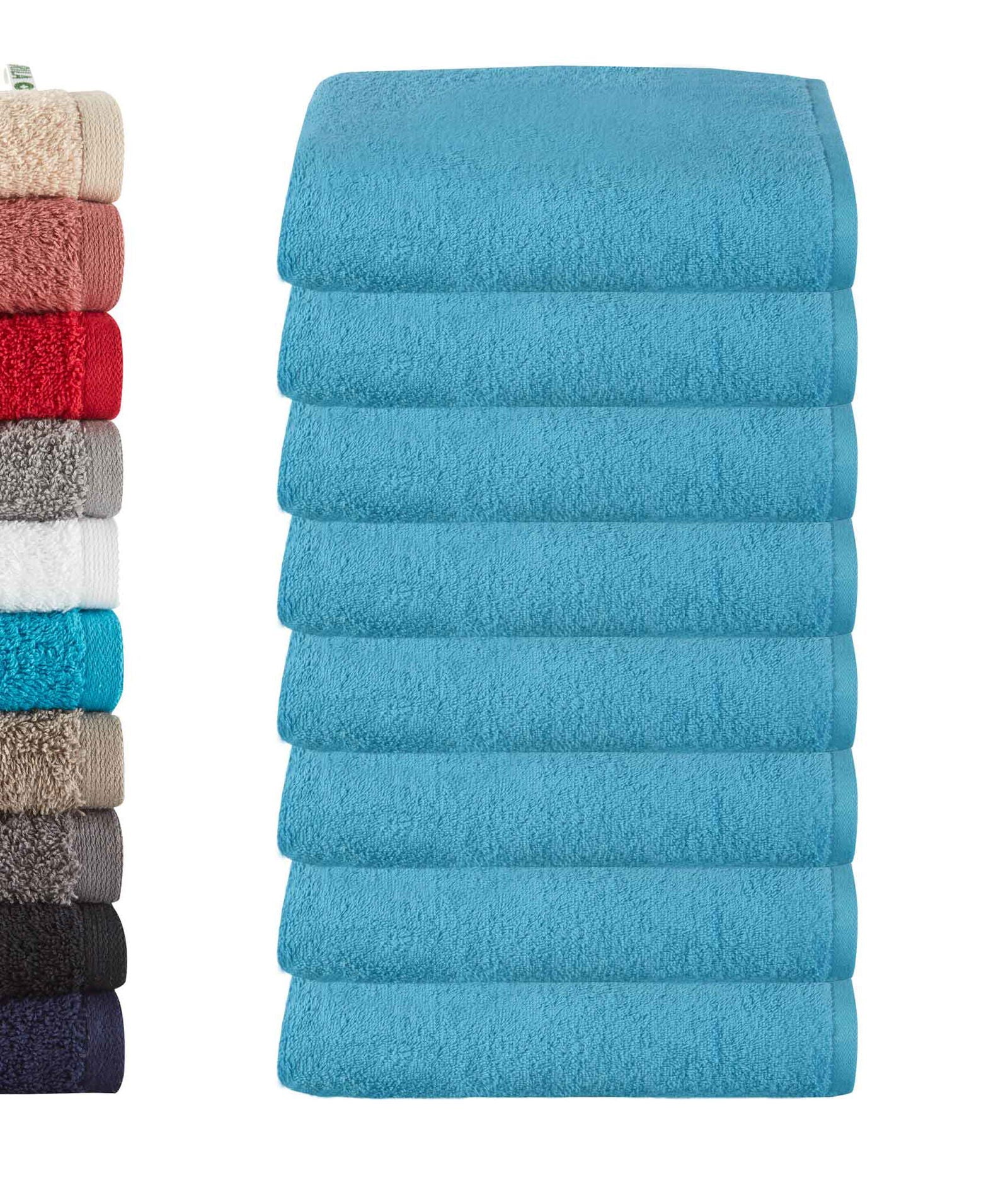 8er Set Handtücher Frottee »Montreal« 500 g/m² 100% Bio Baumwolle Made in Green 2020102-8 Türkis Frottee 8er_Set_Handtucher_Frottee_Montreal_500_g-m_100_Bio_Baumwolle_Made_in_Green_2020102-8_-_Gardinenbox.de_-_-3677754 | Gardinenbox.de